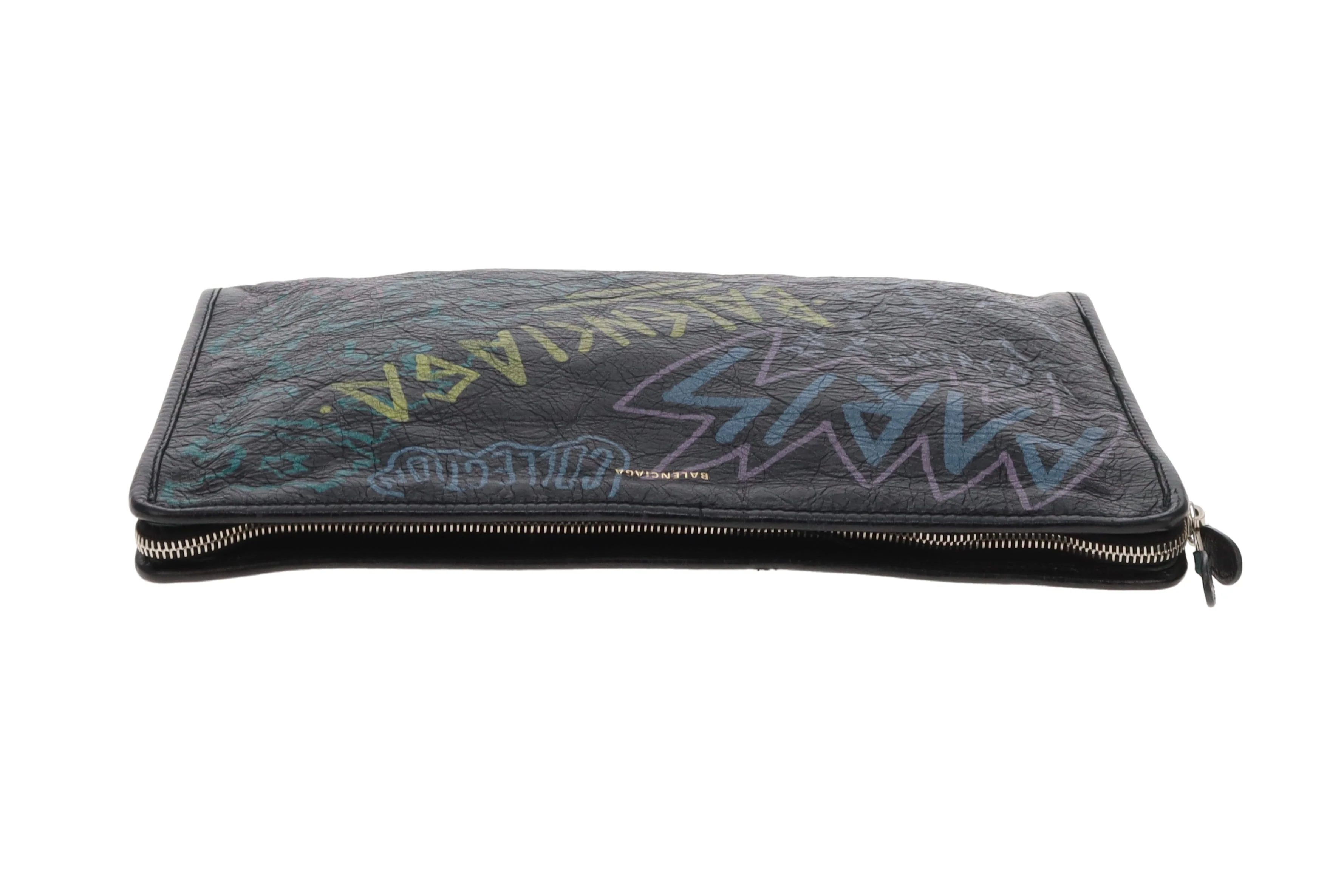 Balenciaga Bazar Graffiti Zip Pouch Leather - Image 4
