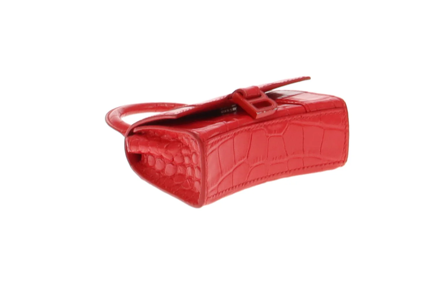 Balenciaga Red Croc Embossed Mini Hourglass - Image 11