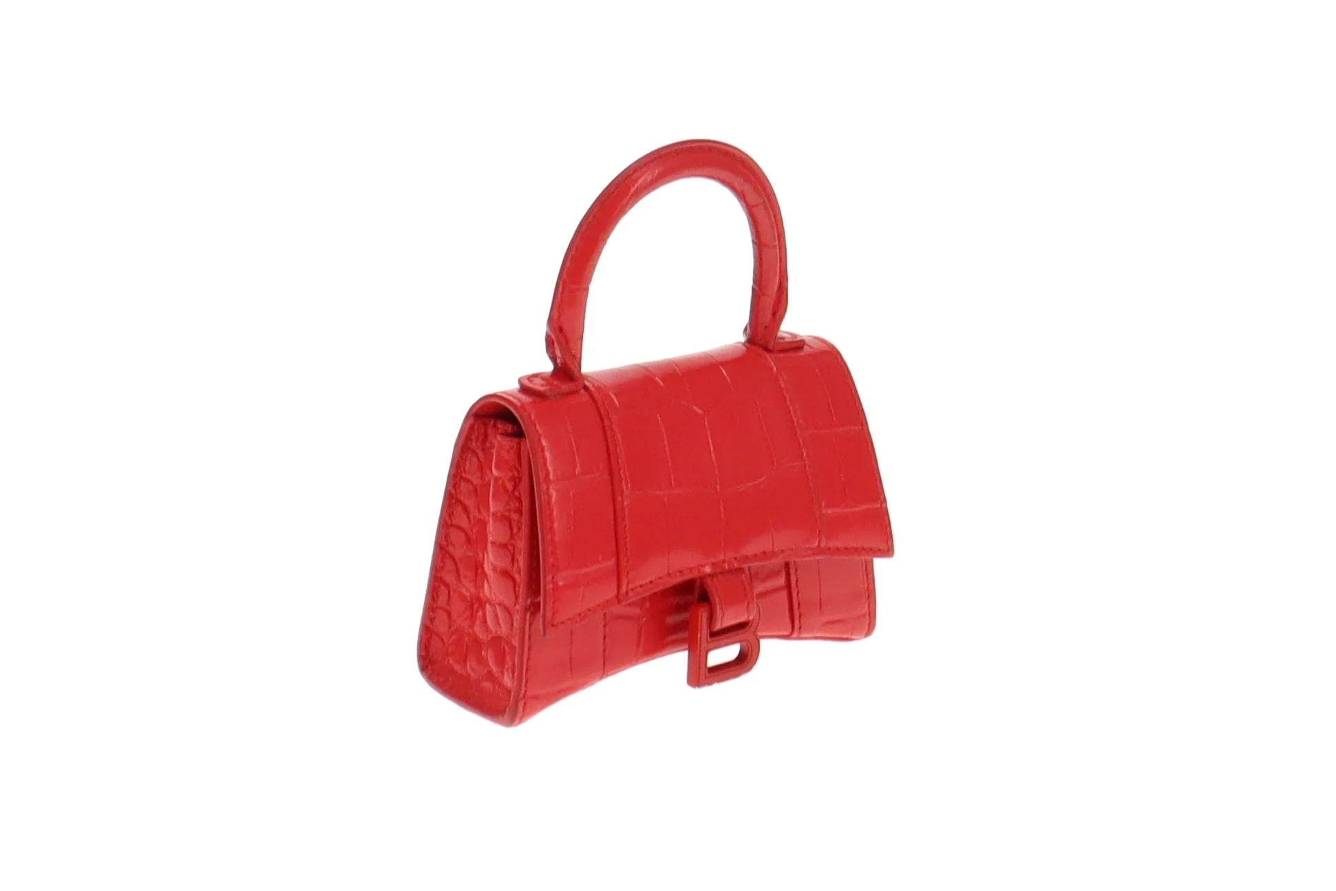Balenciaga Red Croc Embossed Mini Hourglass - Image 4