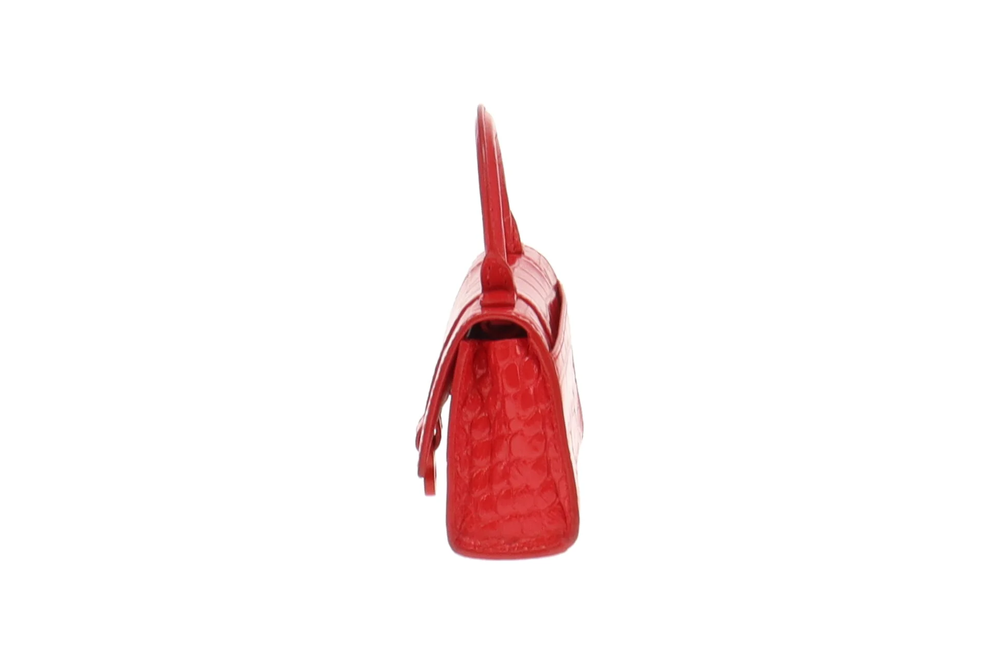 Balenciaga Red Croc Embossed Mini Hourglass - Image 8