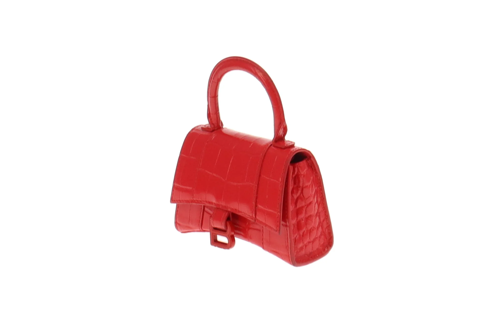 Balenciaga Red Croc Embossed Mini Hourglass - Image 9
