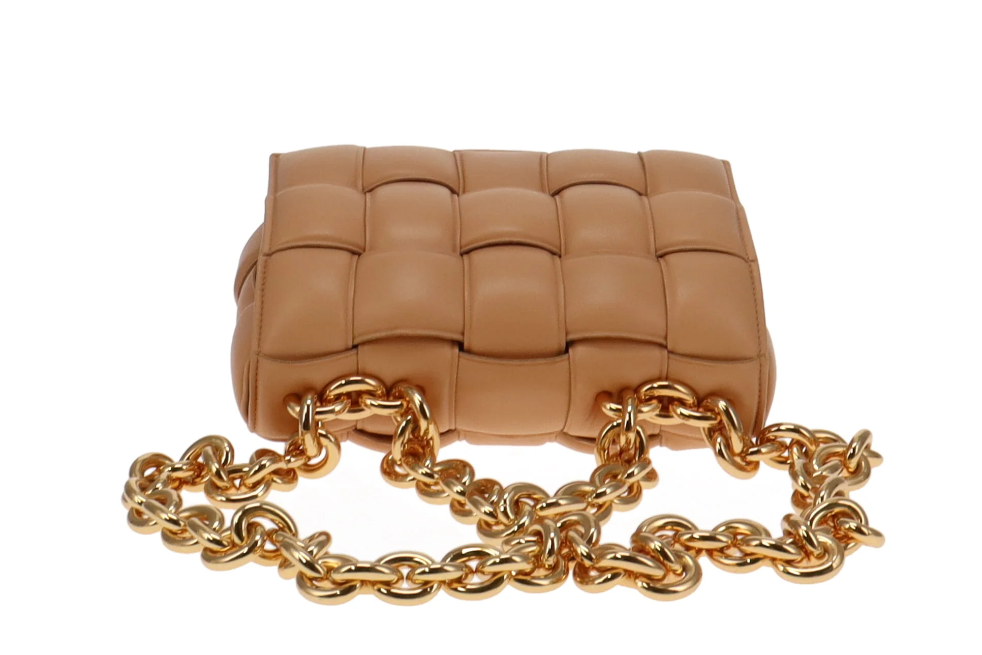 Bottega Veneta Almond Leather Padded Chain Cassette - Image 5