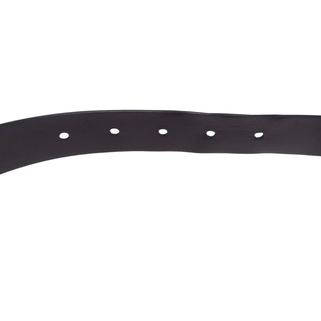 Bottega Veneta Black Leather Triangle Belt 80cm 32" - Image 6