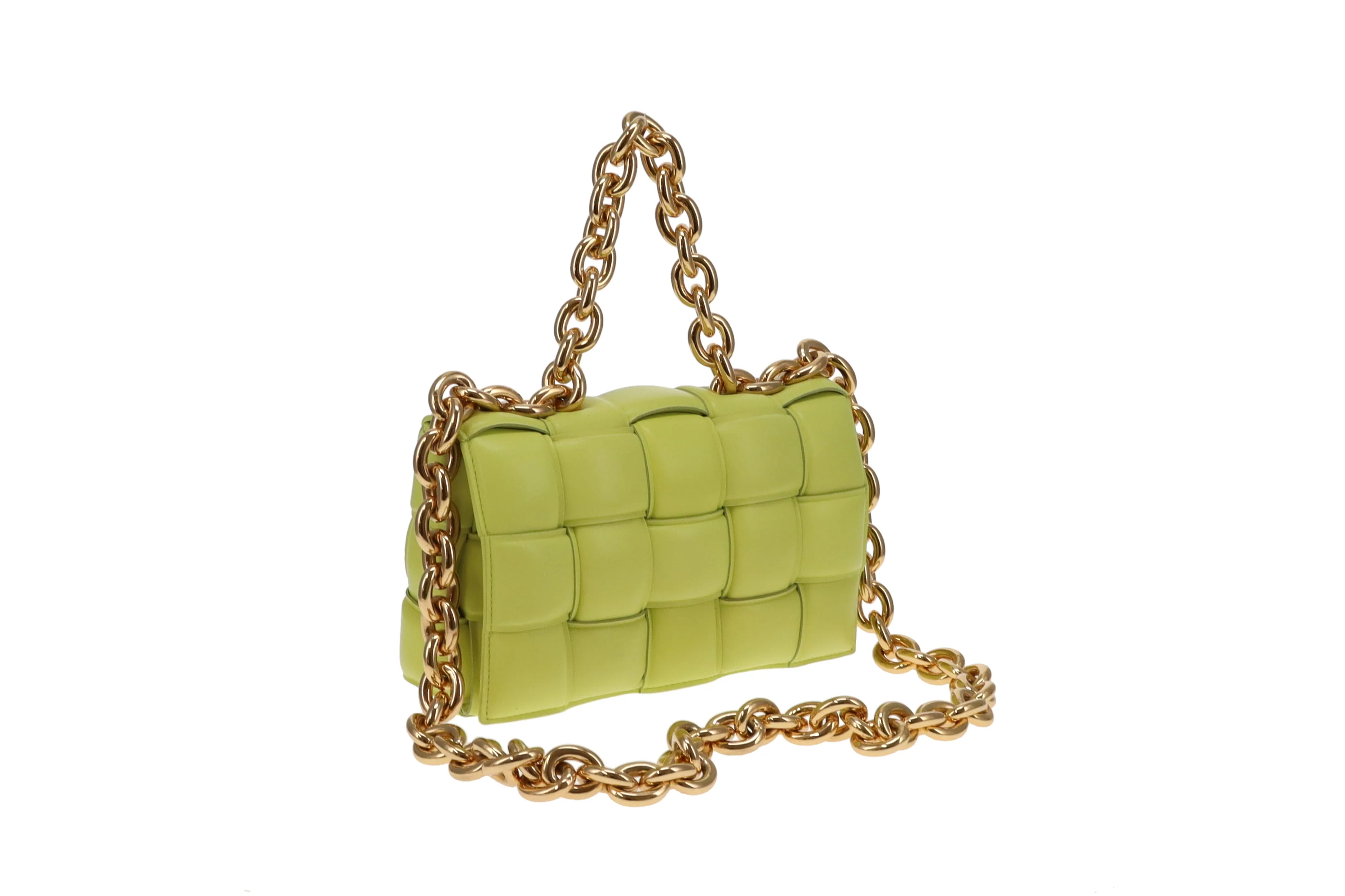 Bottega Veneta Lime Lambskin Padded Chain Cassette RRP €4200 - Image 5