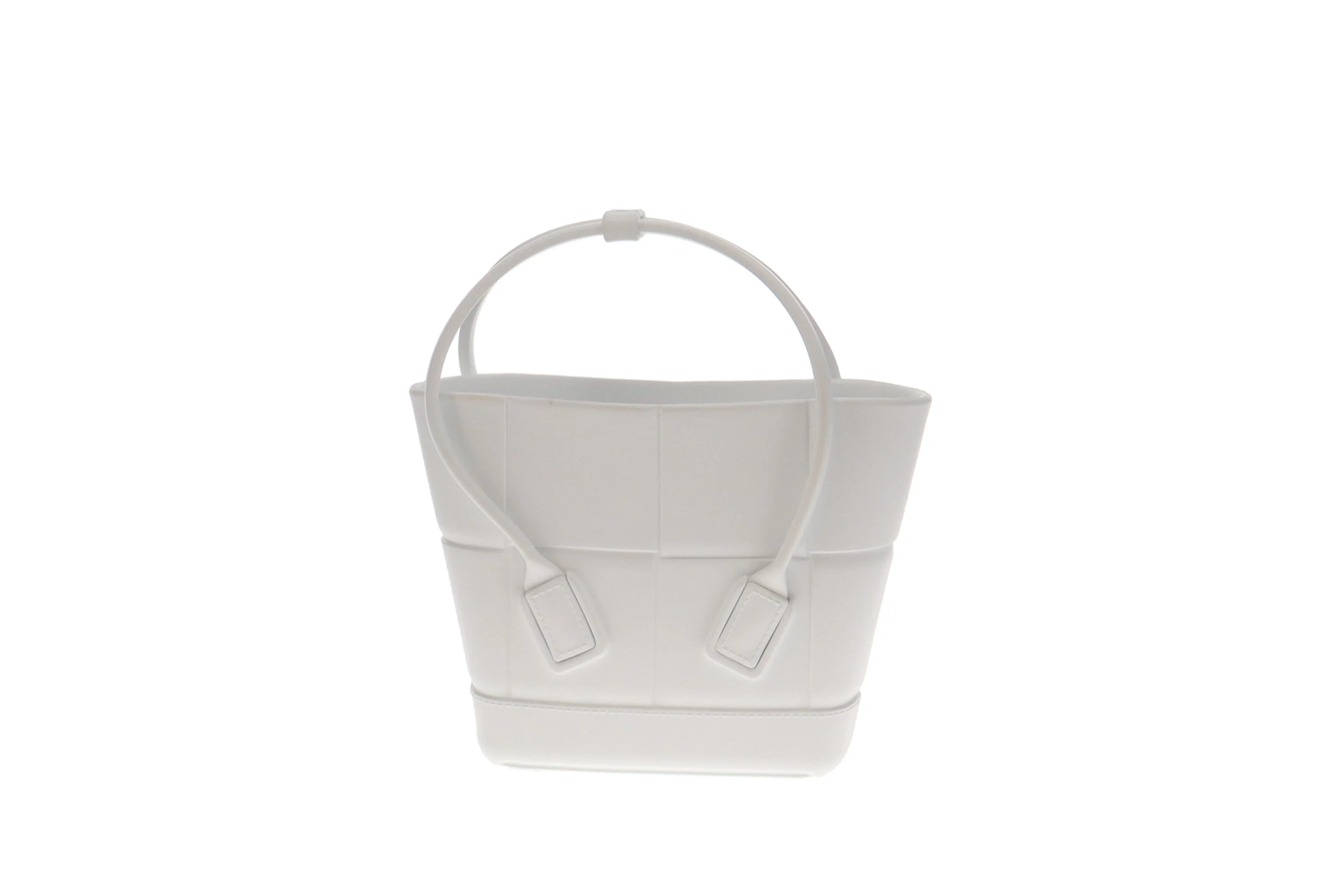 Bottega Veneta White Rubber Mini Acro Tote - Image 5