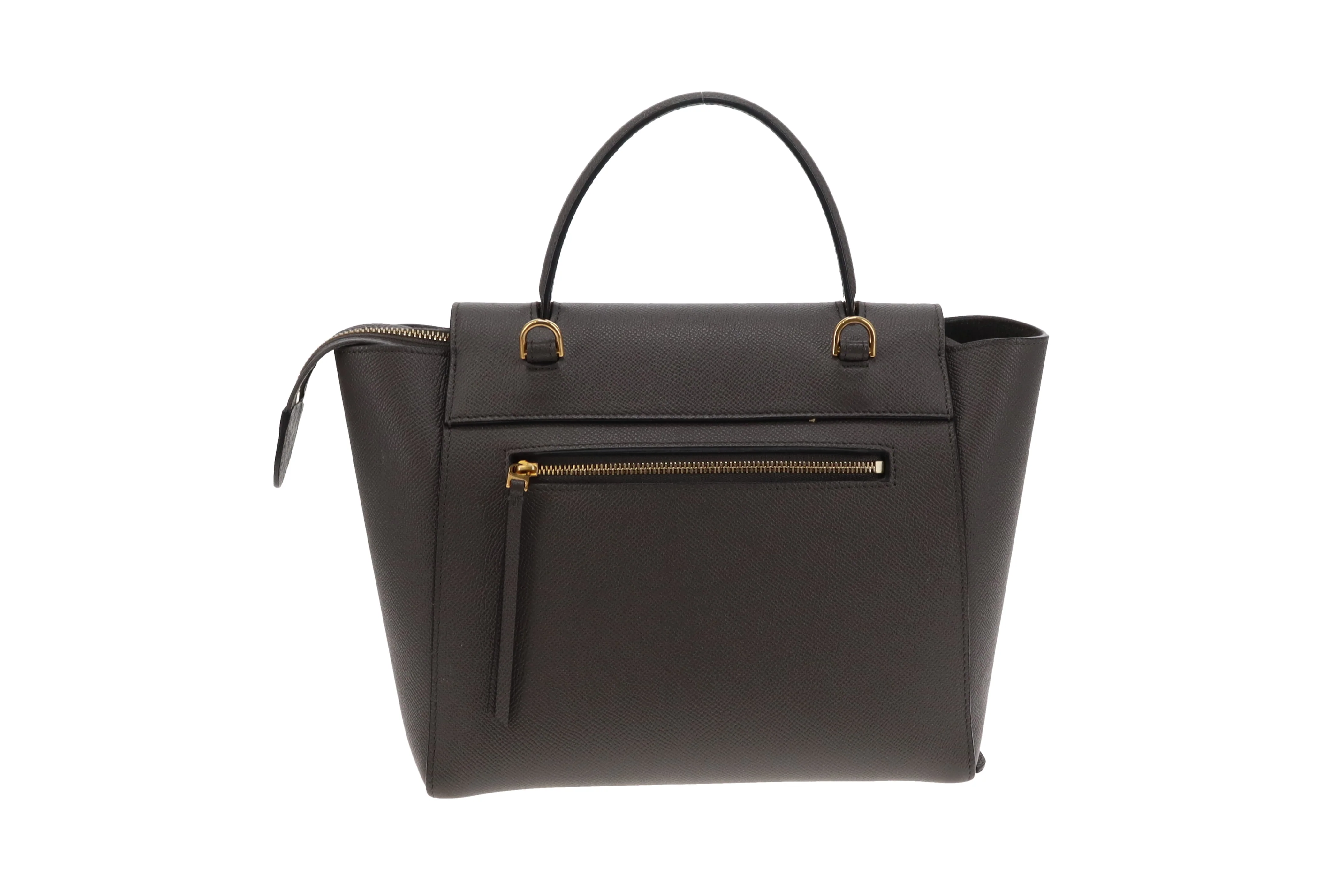 Celine Belt Bag Micro Grey Grained Calfskin 2022 (Includes added Celine Logo Strap) - Image 9