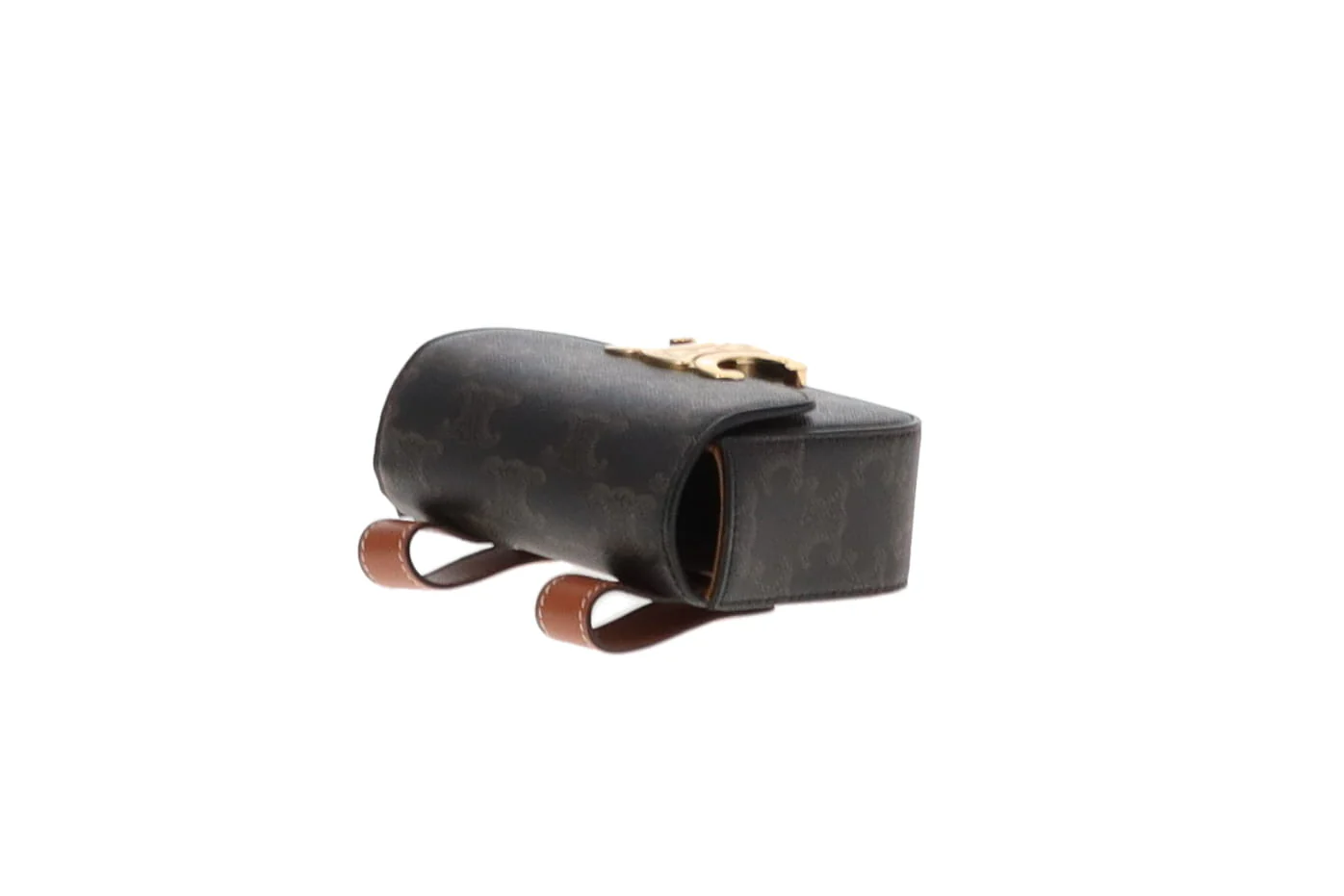 Celine Belt Bag Triomphe Belt In Triomphe Canvas & Calfskin Size 80cm Belt - Image 9