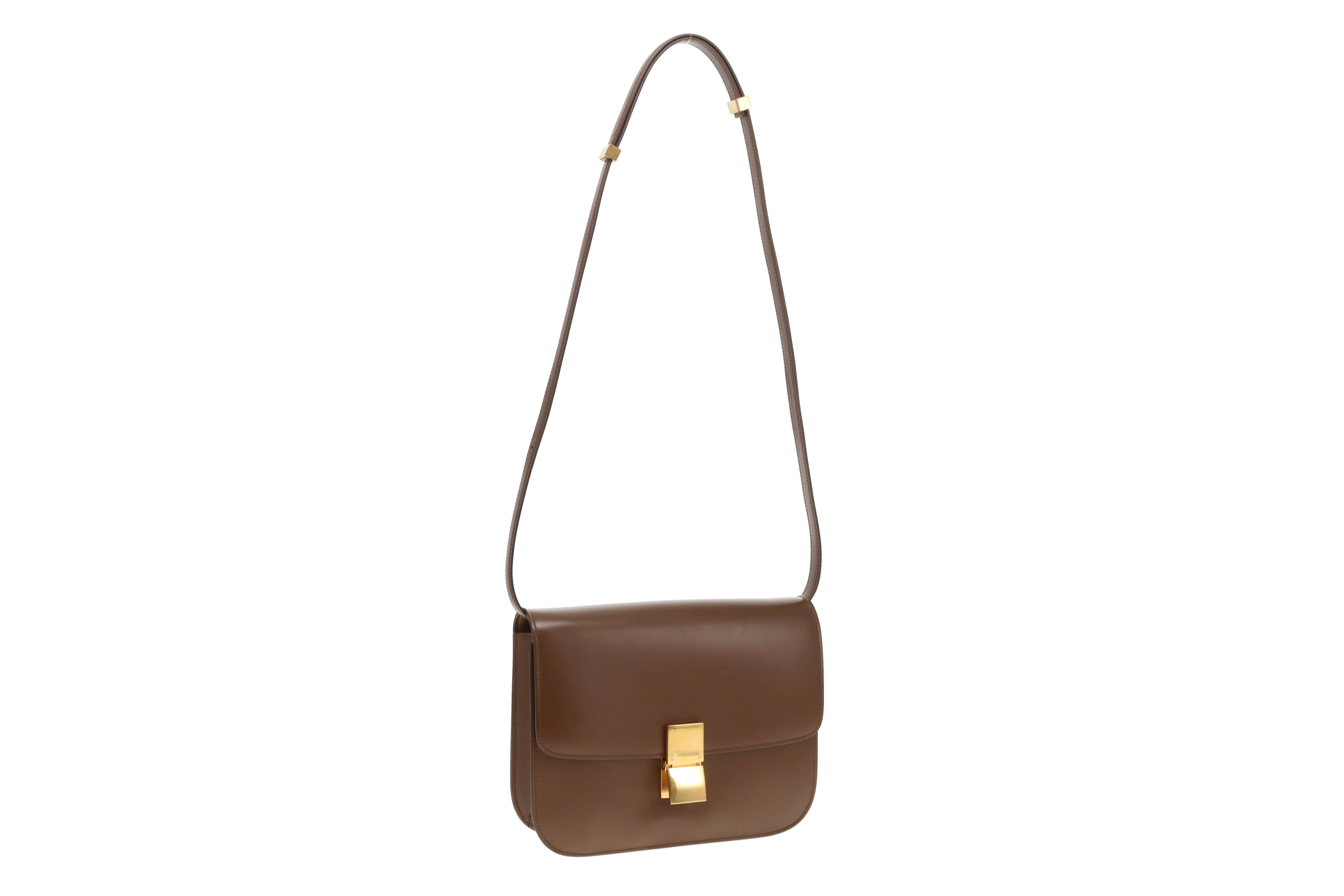 Celine Box Bag Medium Brown Smooth Leather - Image 4