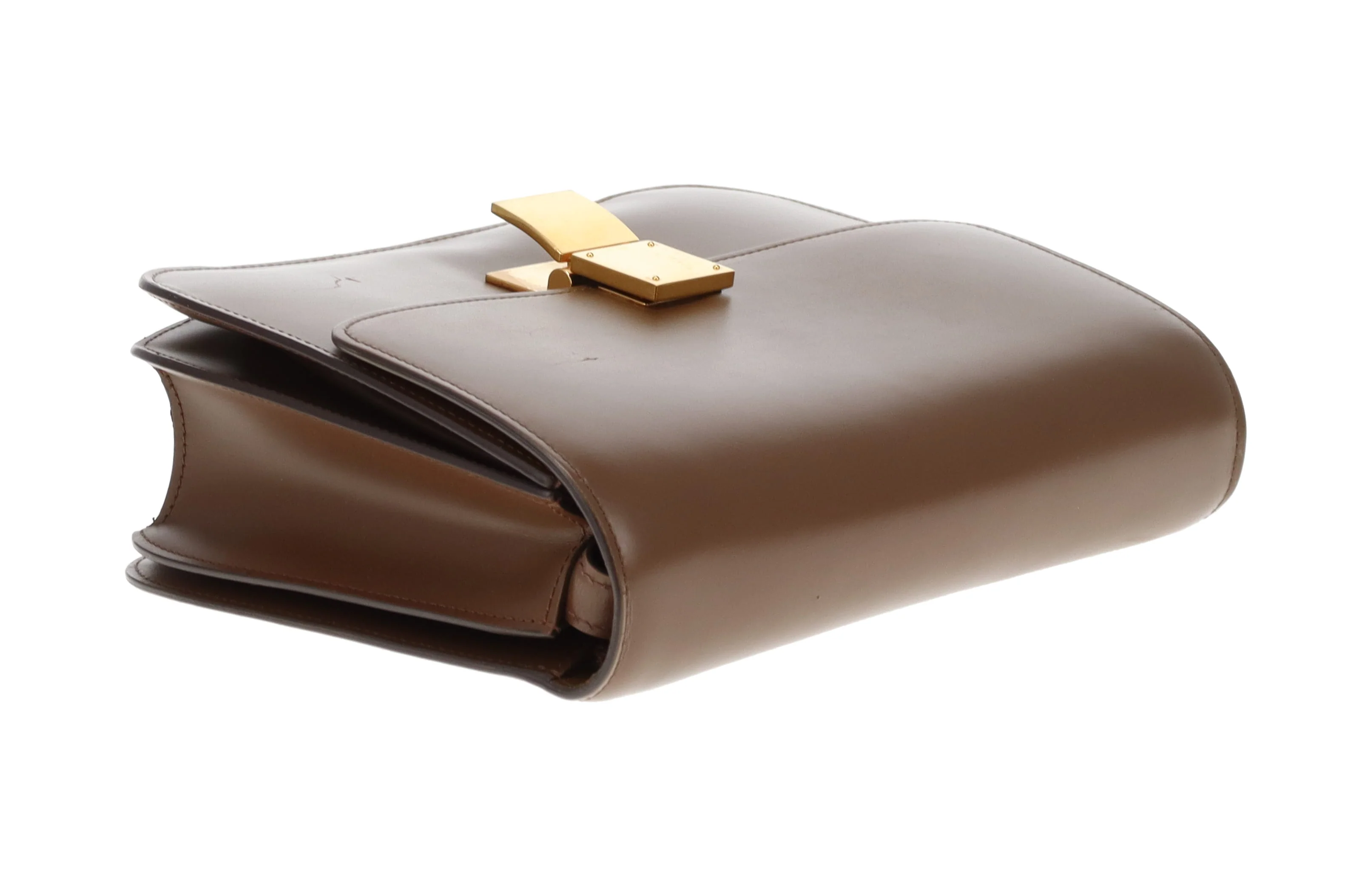 Celine Box Bag Medium Brown Smooth Leather - Image 9