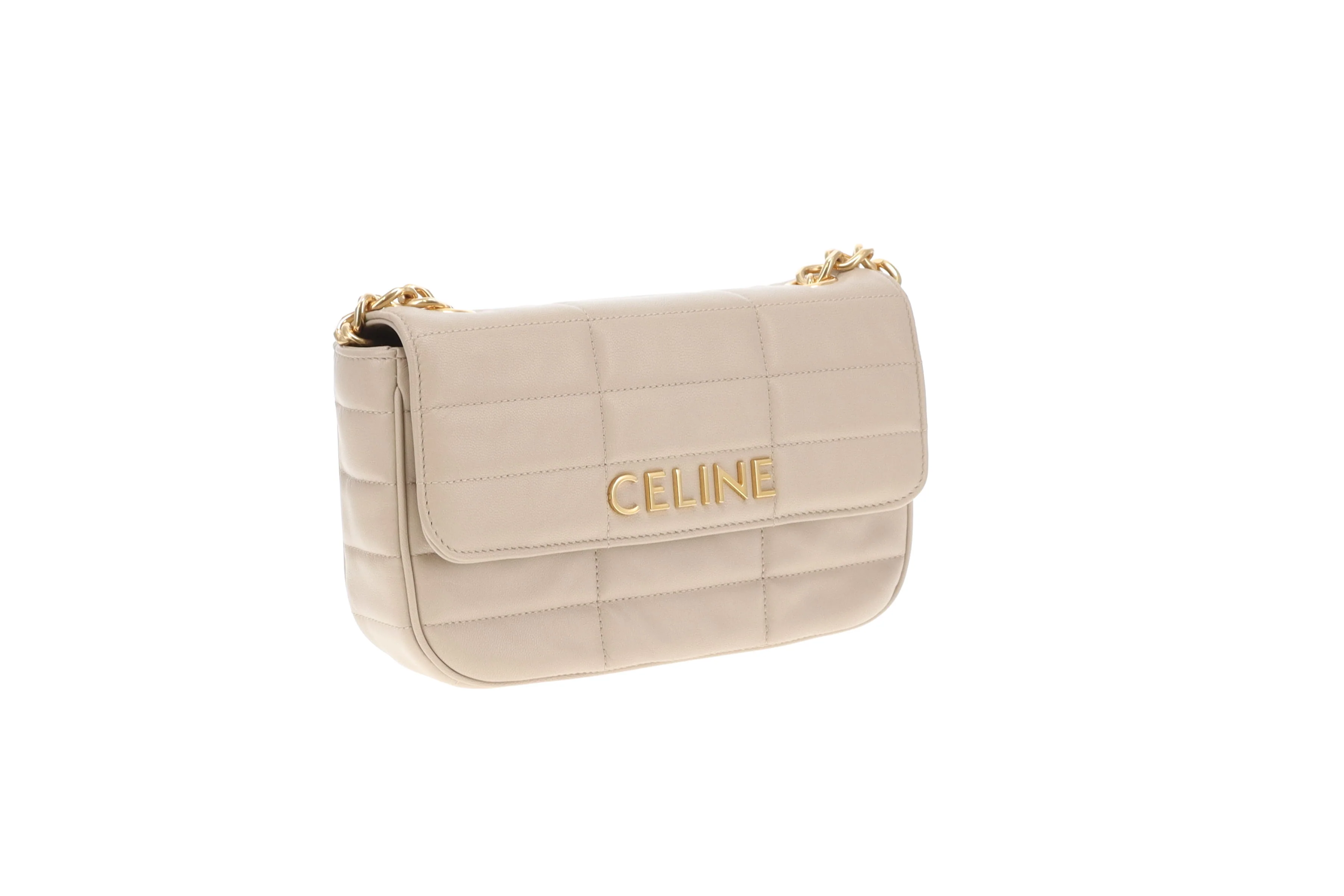 Celine Chain Shoulder Bag Beige GHW - Image 5