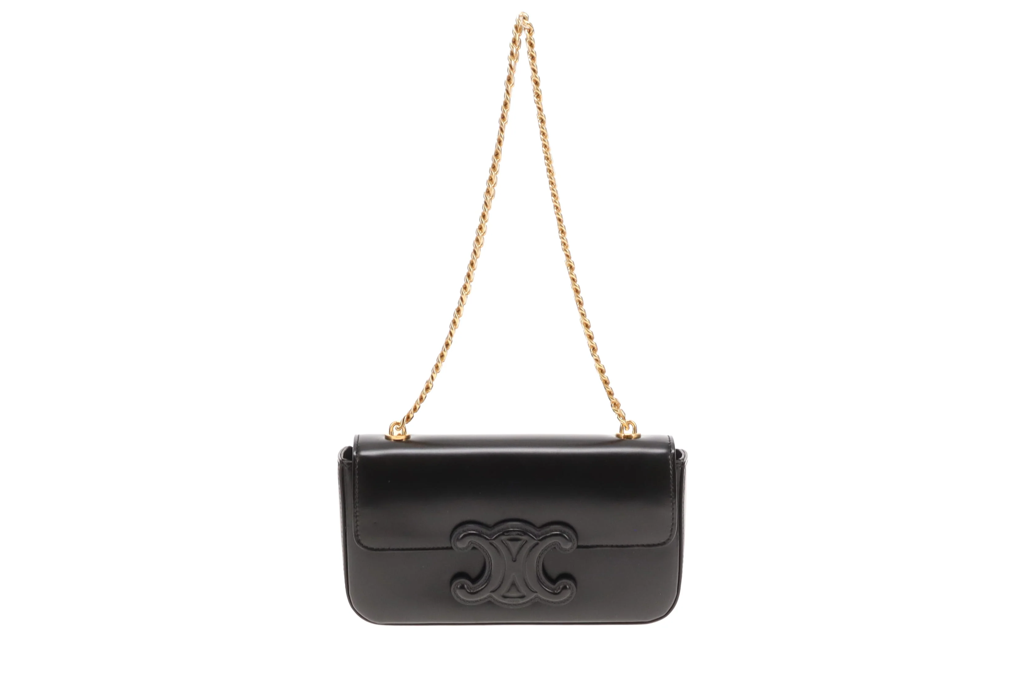 Celine Triomphe Chain Shoulder Bag Smooth Calfskin GHW - Image 3
