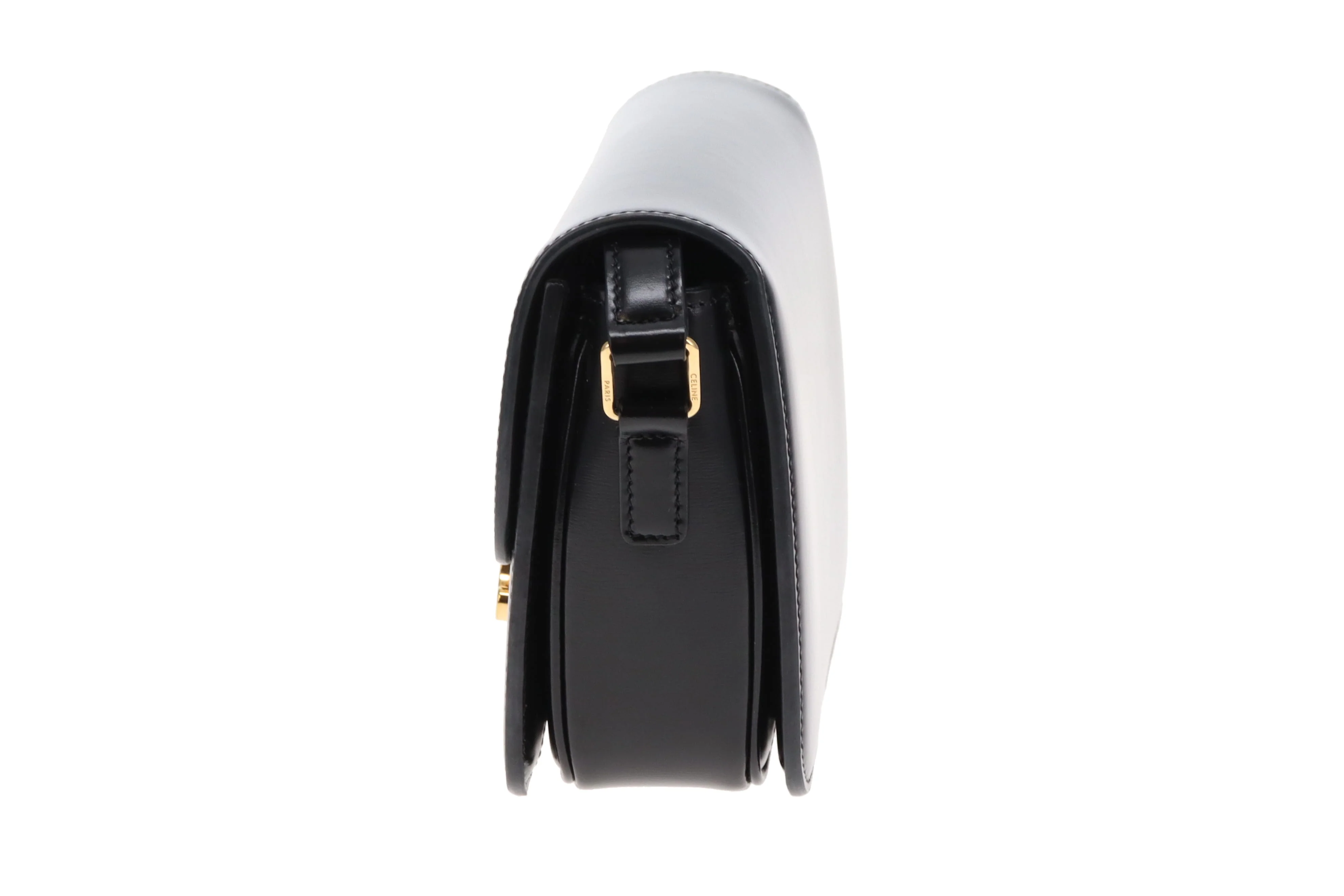 Celine Triomphe Teen Crossbody Bag in Black Leather | Pre-Owned - Image 7