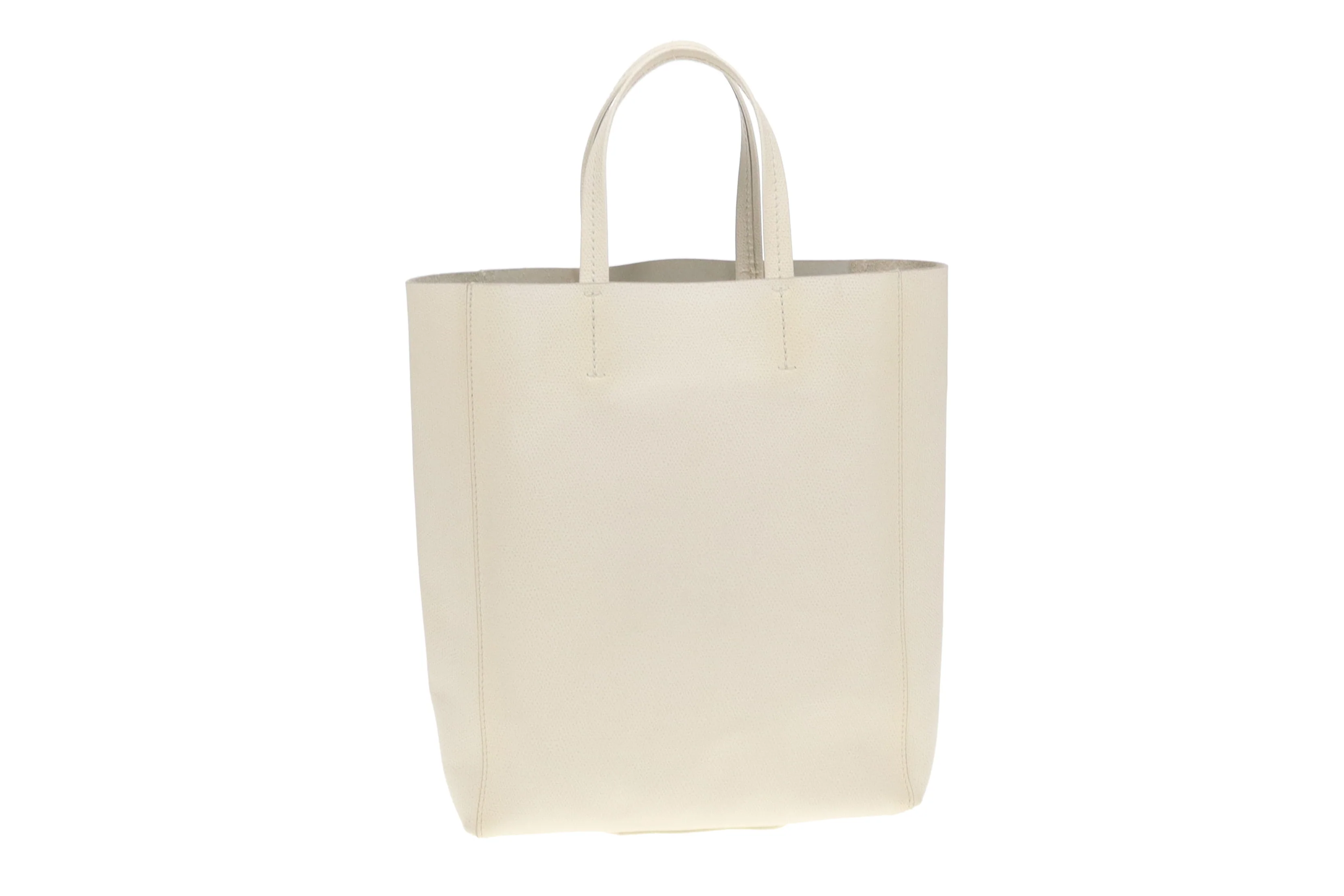 Celine Vertical Tote Bag White Leather - Image 6
