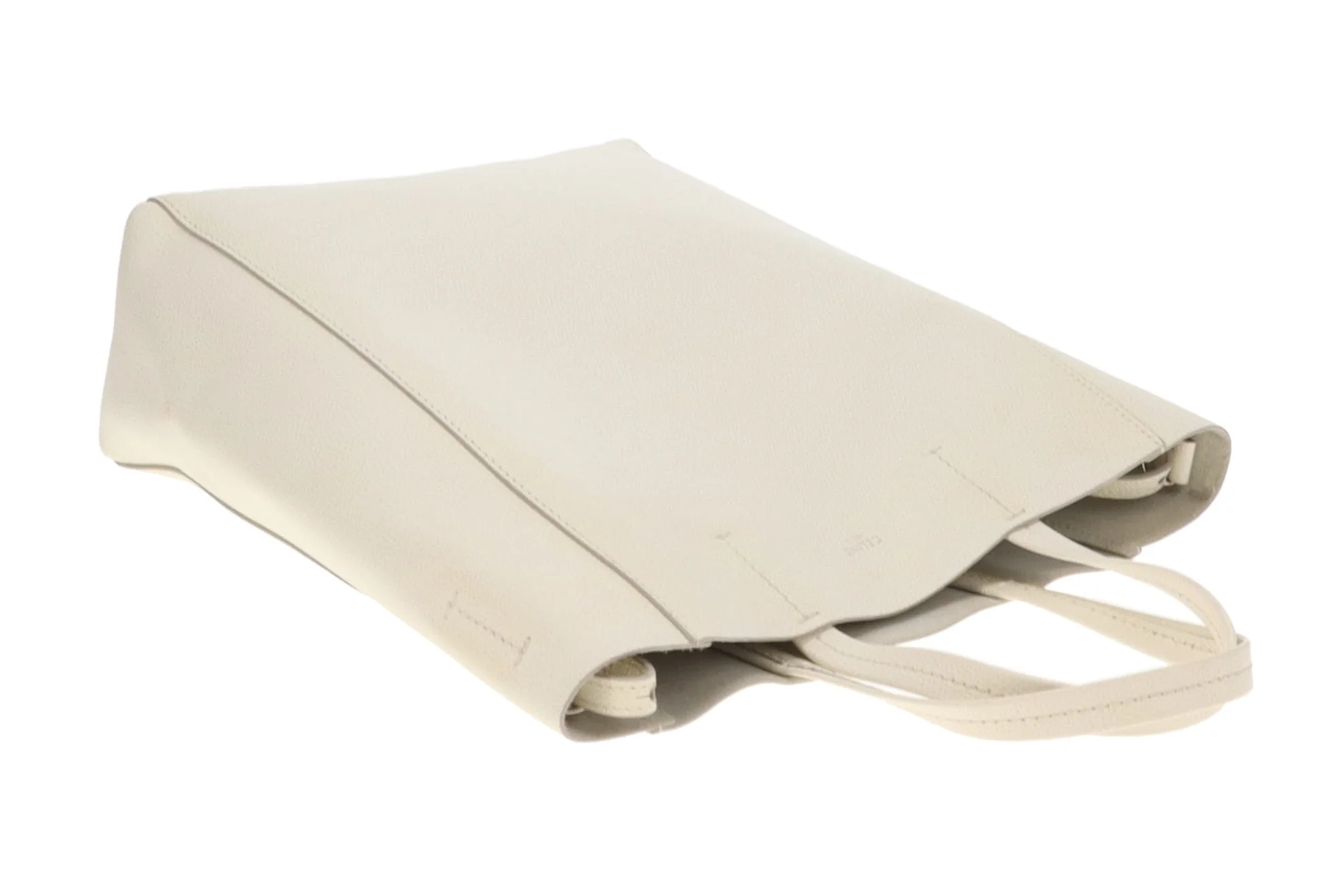 Celine Vertical Tote Bag White Leather - Image 9