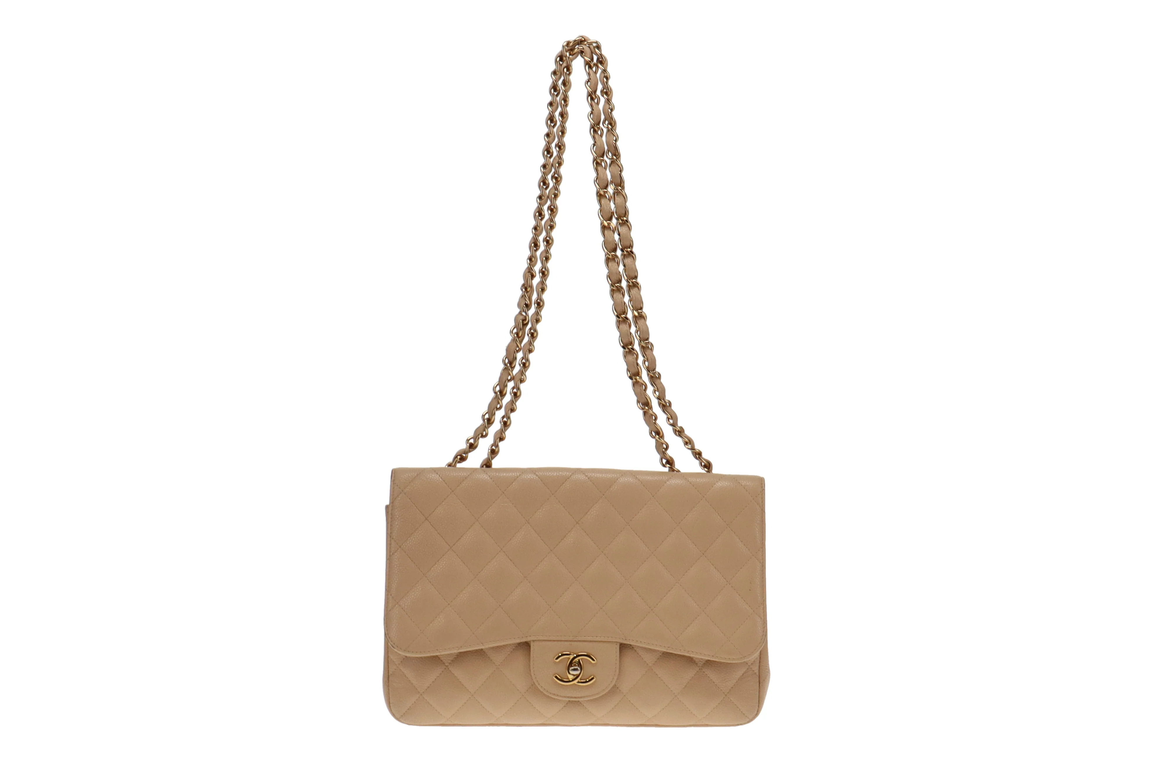 Chanel Classic Jumbo Single Flap Beige Caviar GHW 2009/10 (13 series) - Image 5
