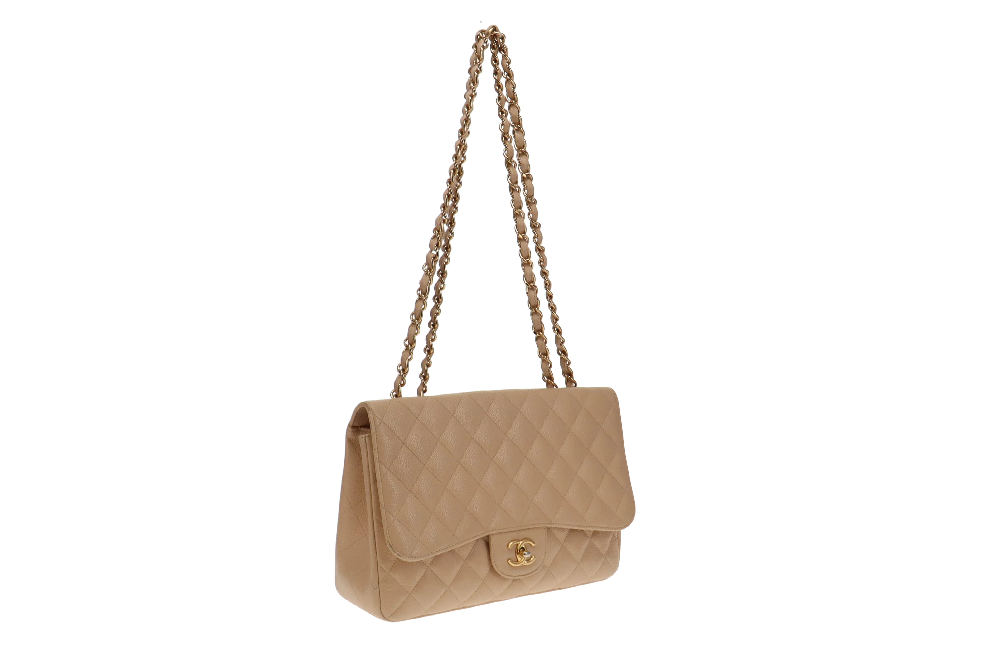 Chanel Classic Jumbo Single Flap Beige Caviar GHW 2009/10 (13 series) - Image 7