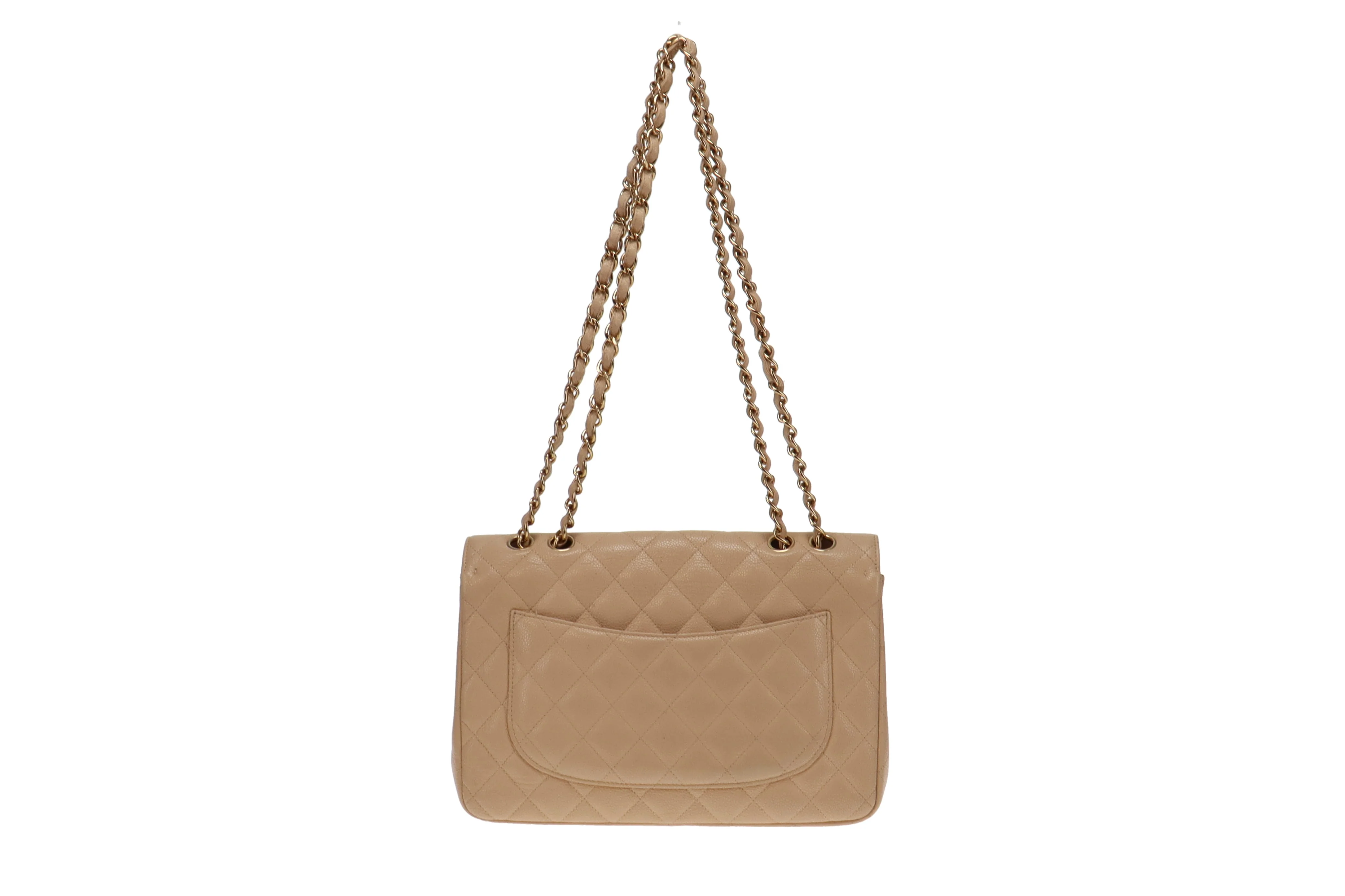 Chanel Classic Jumbo Single Flap Beige Caviar GHW 2009/10 (13 series) - Image 9
