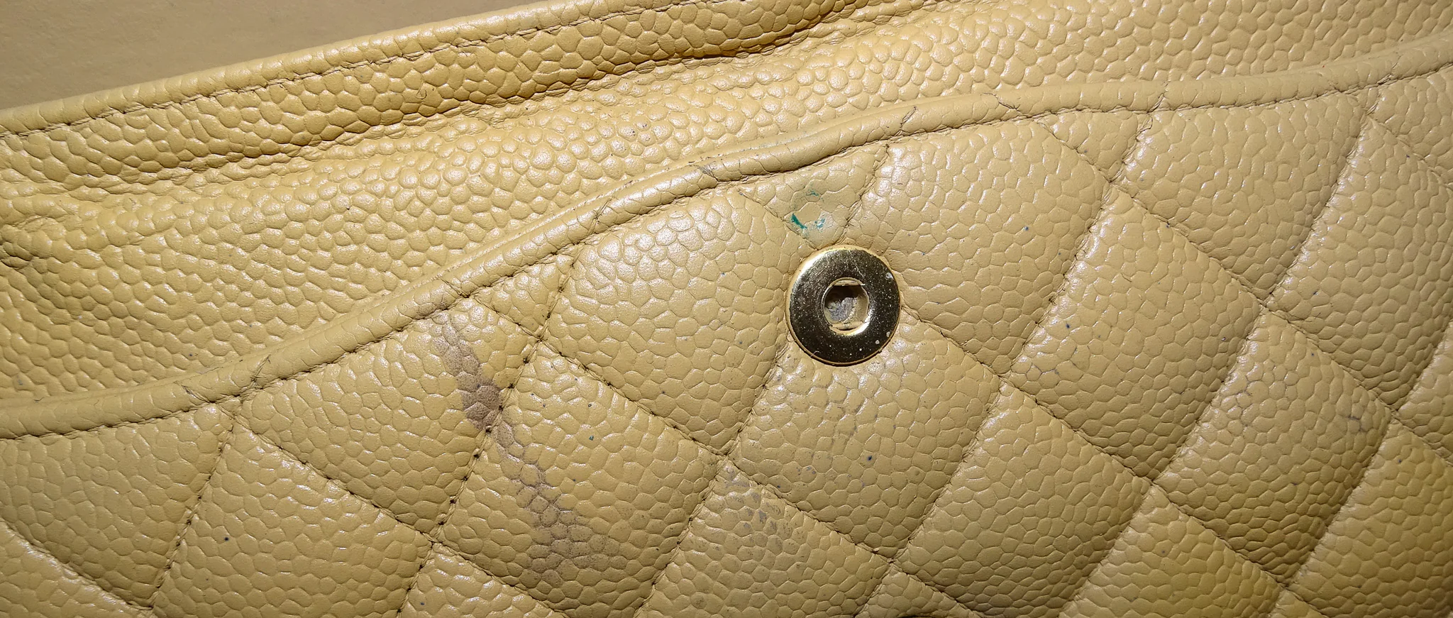 Chanel Classic Medium Double Flap Beige Caviar GH 2005/06 - Image 13