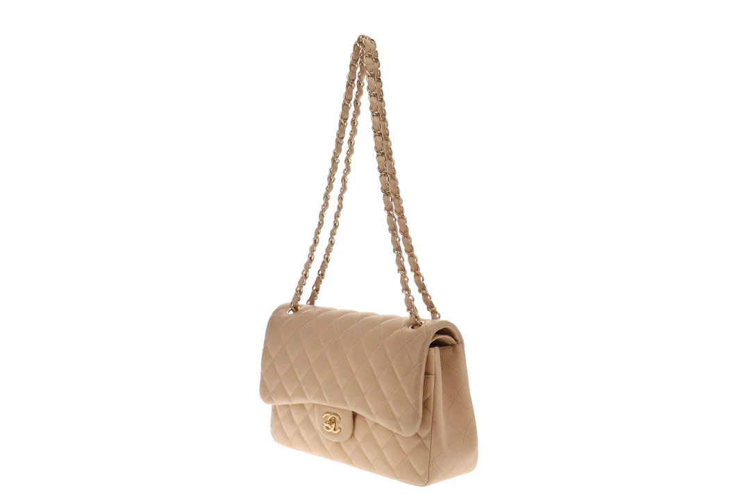 Chanel Classic Jumbo Double Flap Beige Lambskin GH 2010/11 - Image 9