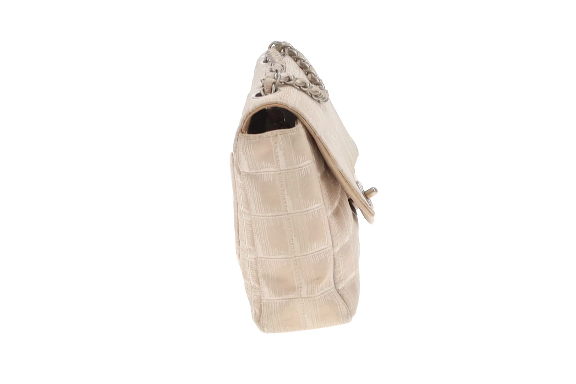 Chanel Beige Travel Ligne Single Flap Shoulder Bag 2002/03 - Image 6