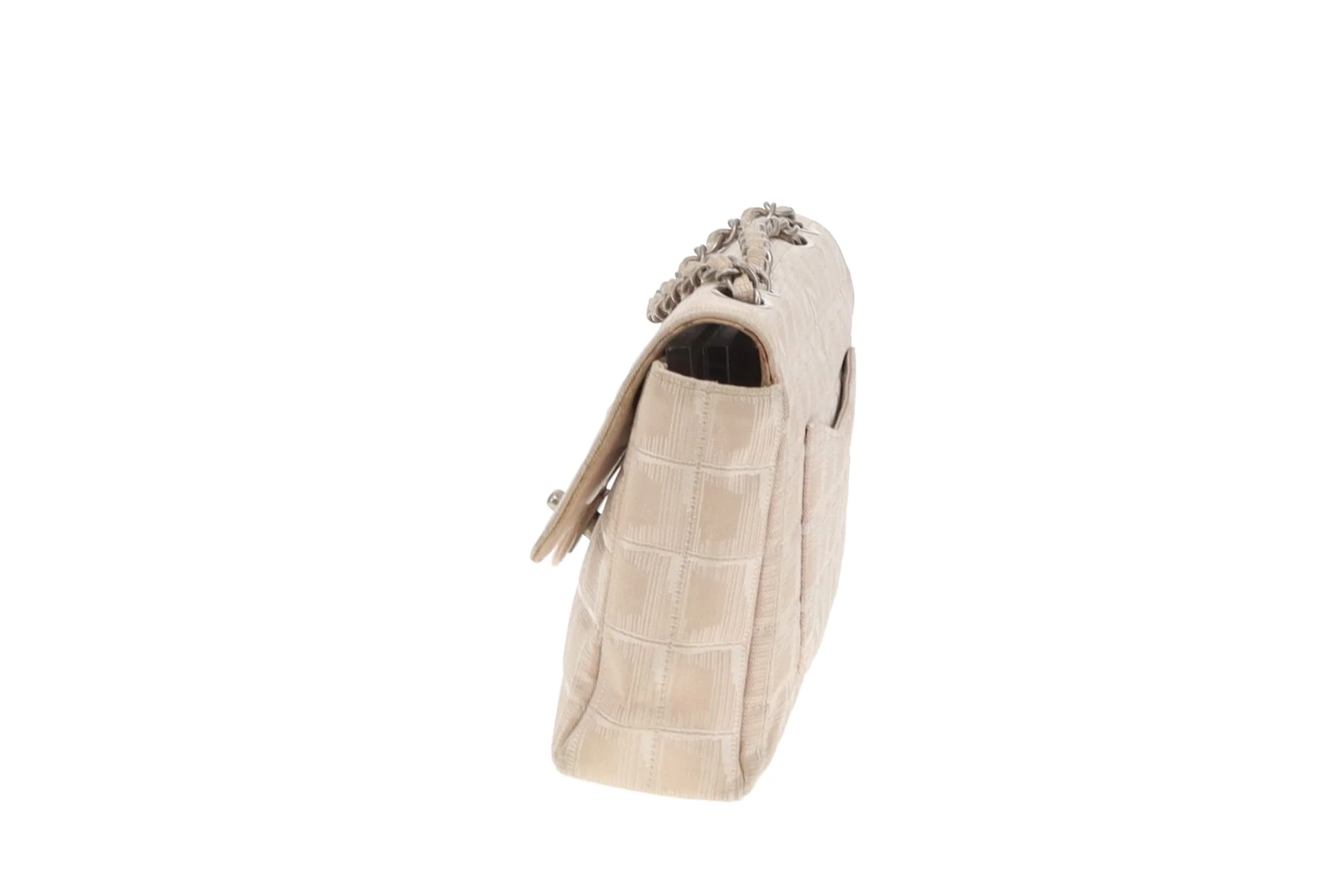 Chanel Beige Travel Ligne Single Flap Shoulder Bag 2002/03 - Image 8
