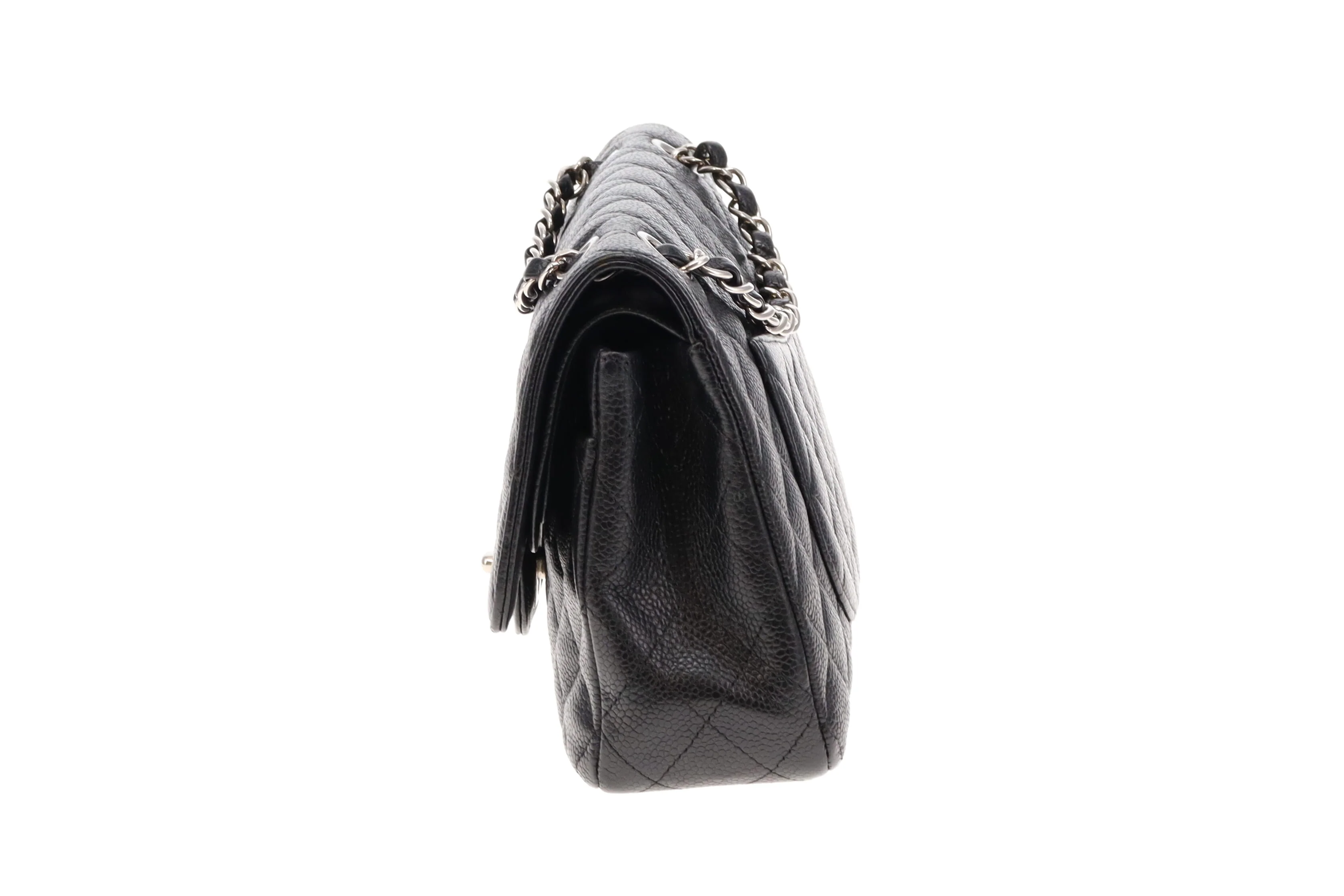 Chanel Classic Medium Double Flap Black Caviar SH 2011 - Image 11