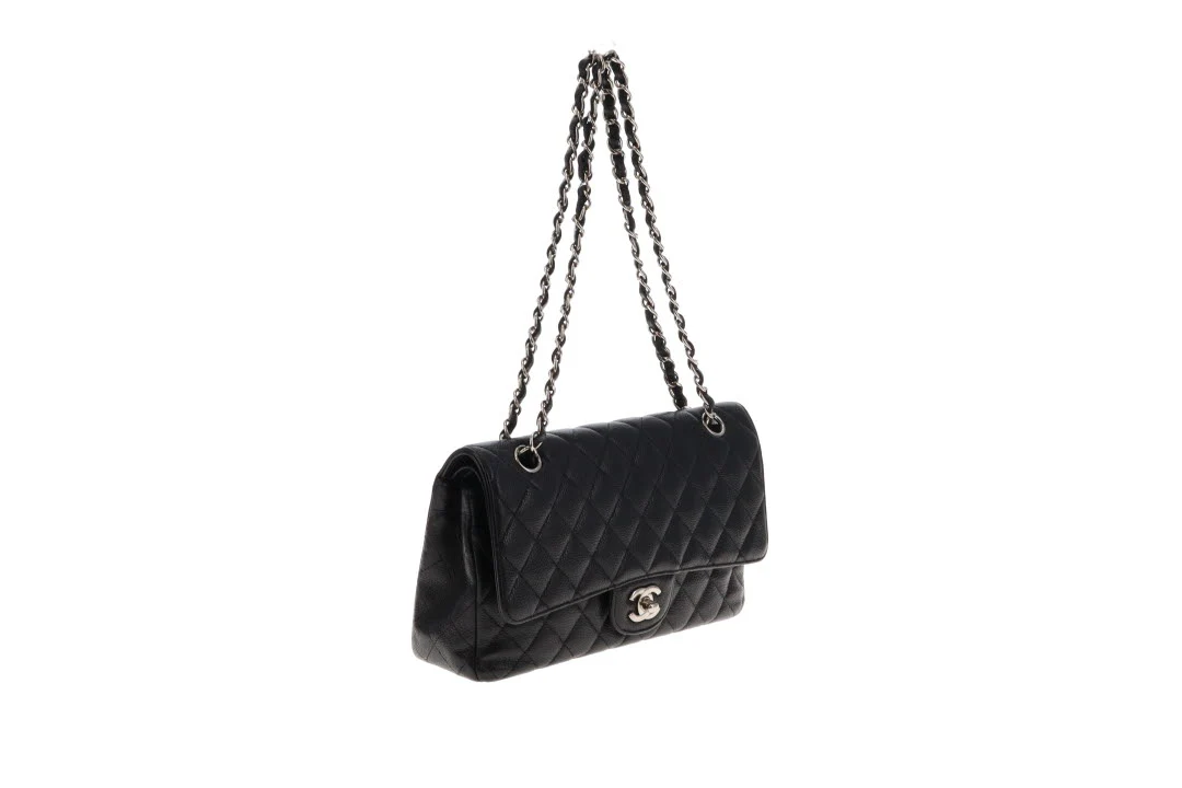 Chanel Classic Medium Double Flap Black Caviar SH 2011 - Image 8
