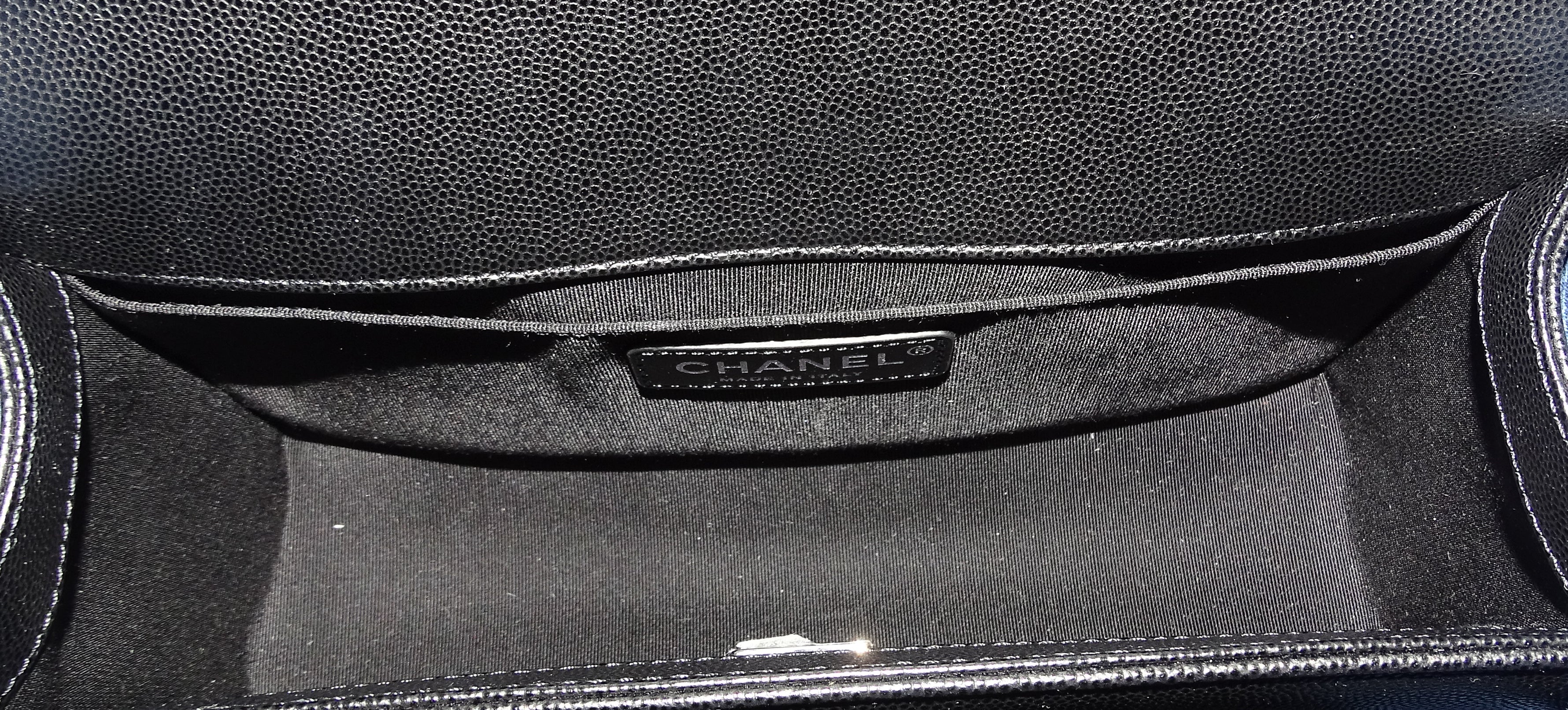 Chanel Boy Bag Medium Black with Ruthenium HW (NFID) - Image 14