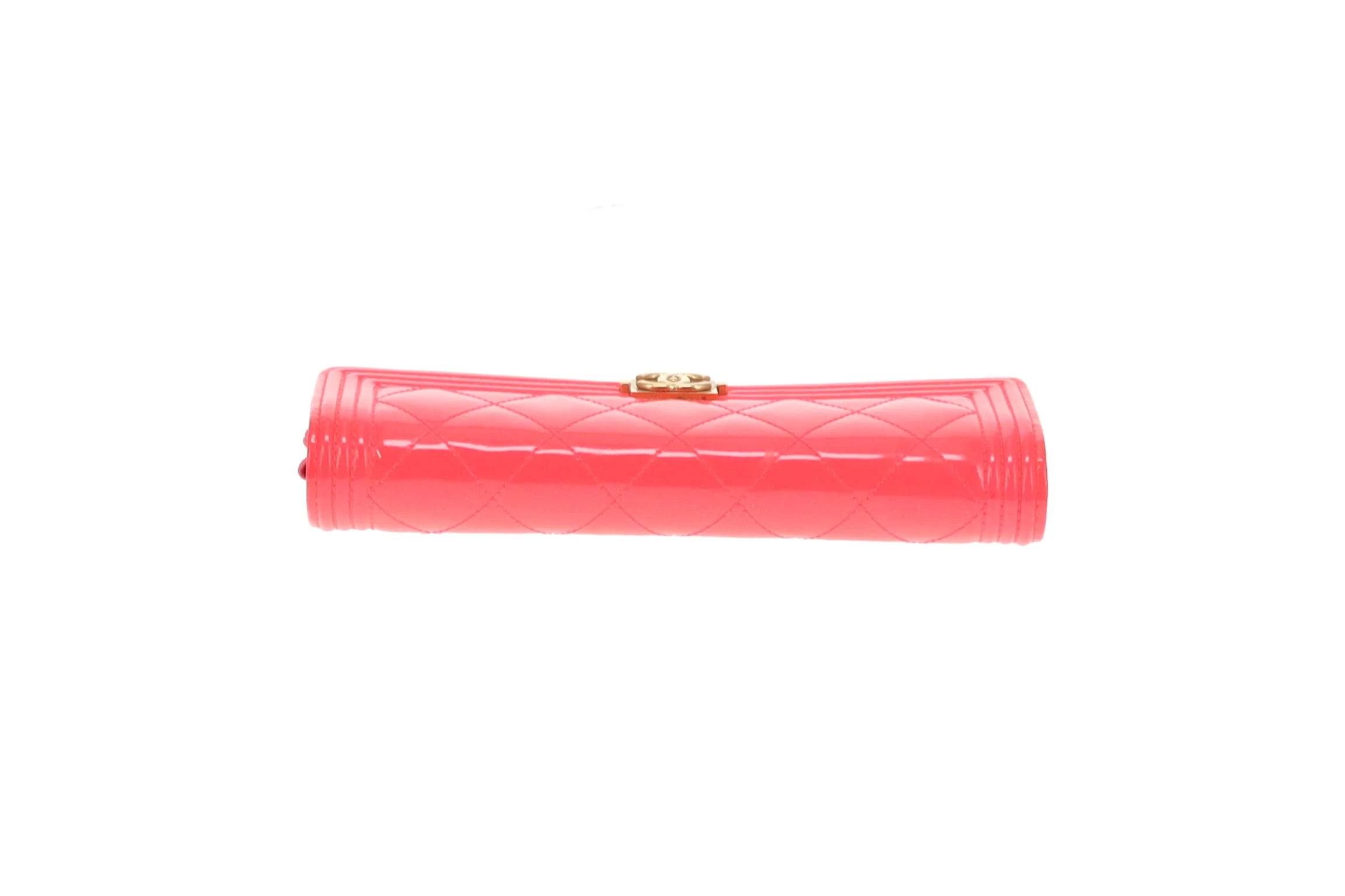 Chanel Boy Wallet Long Flap Neon Pink Patent 2016 - Image 9
