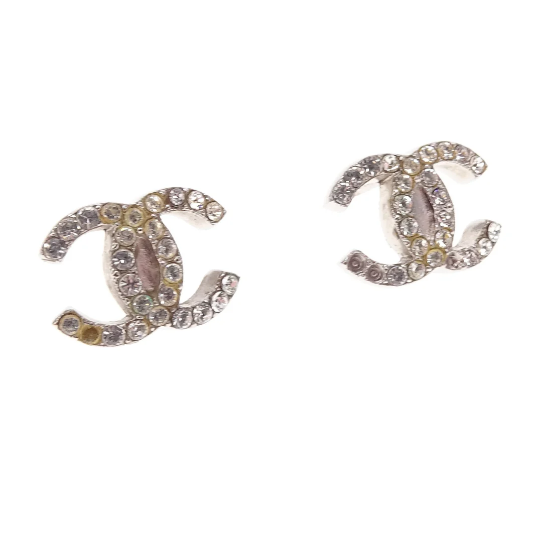 Chanel CC Strass Small Stud Earrings 2010 - Image 7