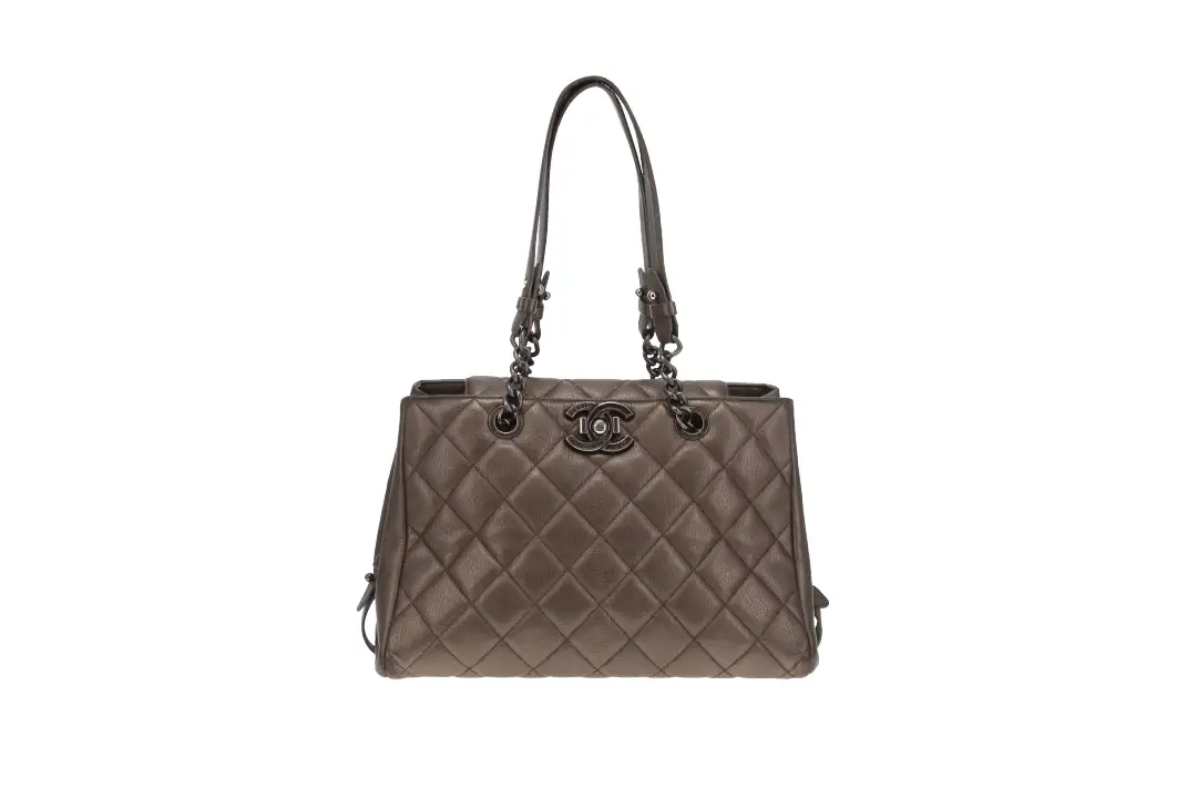 Chanel City Rock Shopping Tote In Metallic Goatskin 2015/16 - Image 3