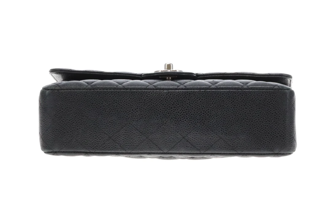 Chanel Classic Double Flap Bag Medium Black Caviar SHW 2018 - Image 10