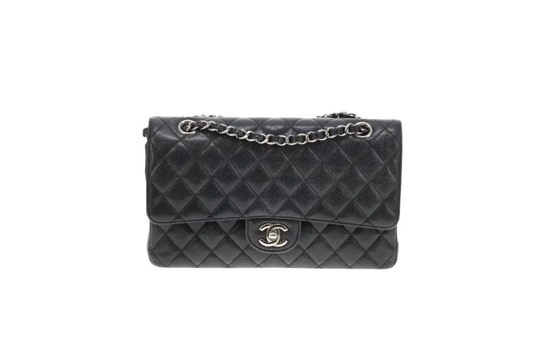 Chanel Classic Double Flap Bag Medium Black Caviar SHW 2018 - Image 2