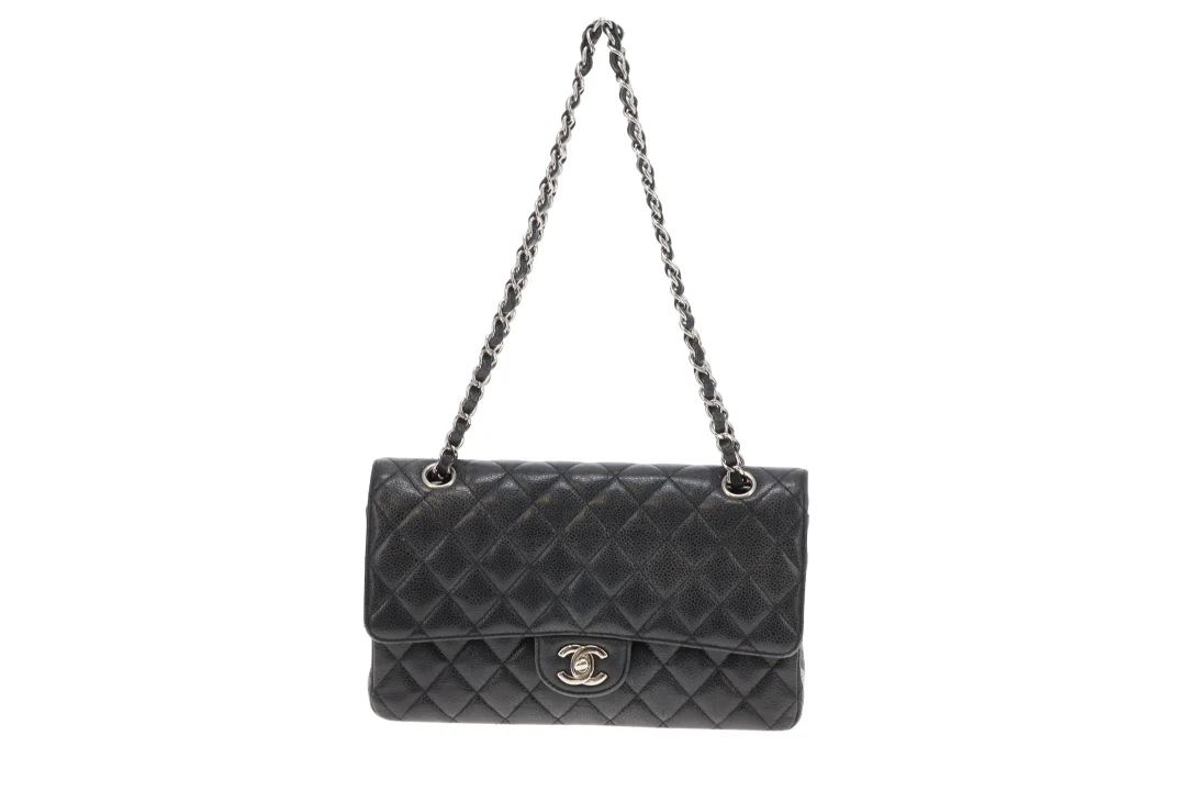 Chanel Classic Double Flap Bag Medium Black Caviar SHW 2018 - Image 3