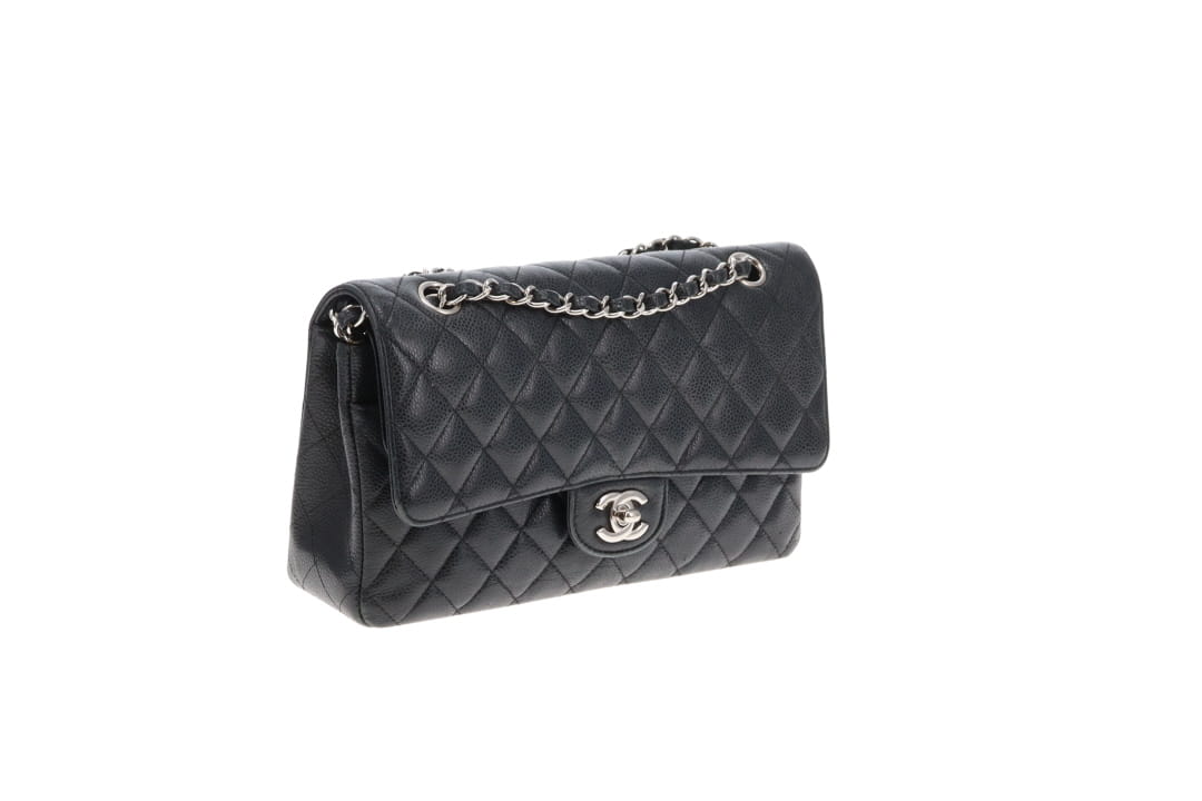 Chanel Classic Double Flap Bag Medium Black Caviar SHW 2018 - Image 4