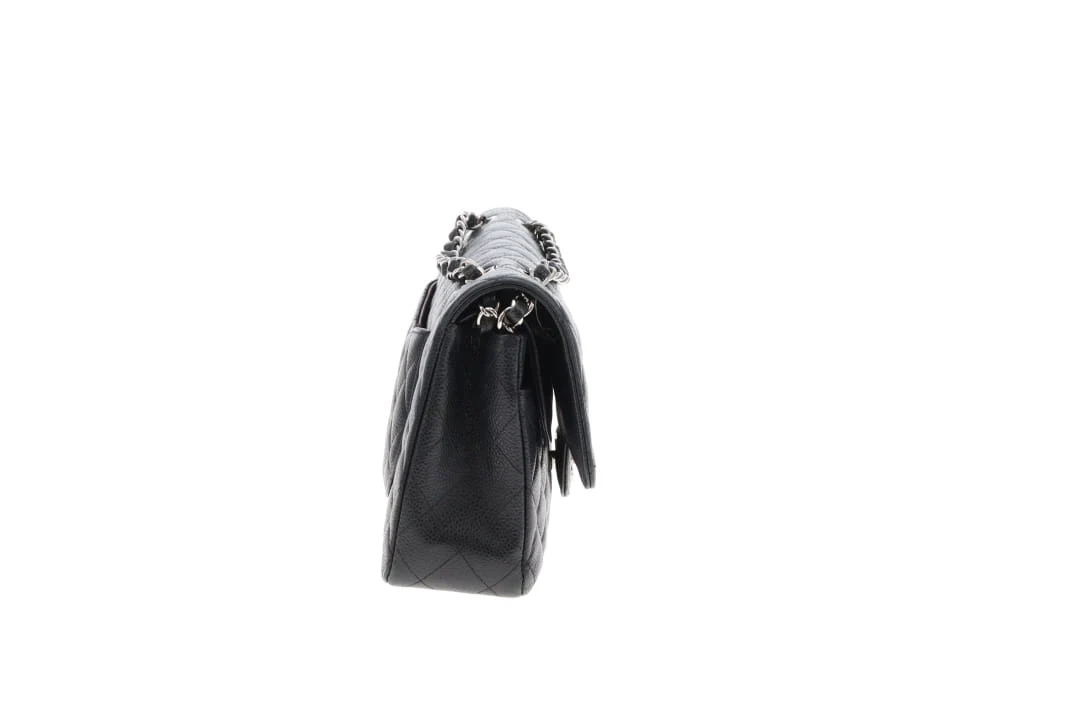Chanel Classic Double Flap Bag Medium Black Caviar SHW 2018 - Image 5