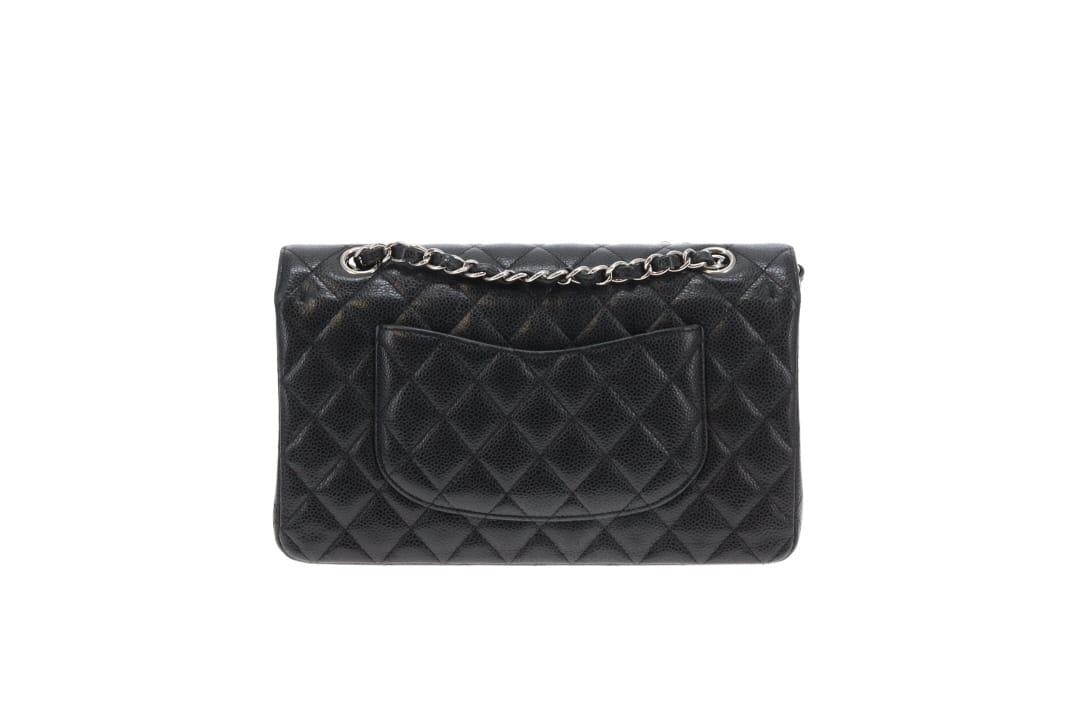 Chanel Classic Double Flap Bag Medium Black Caviar SHW 2018 - Image 6