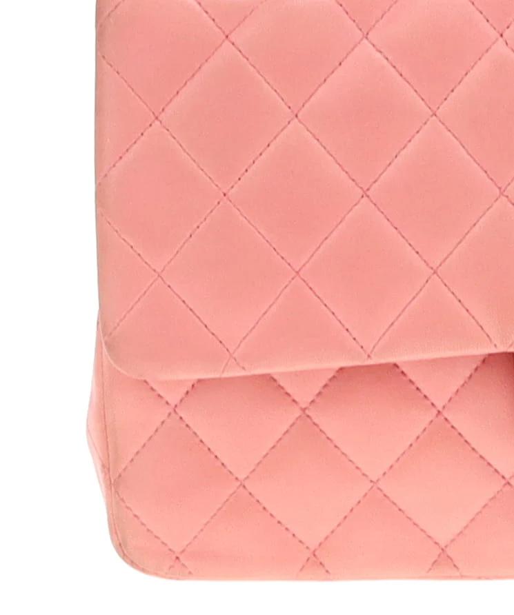 Chanel Classic Double Flap Bag Medium Soft Pink Lambskin 2012 - Image 9