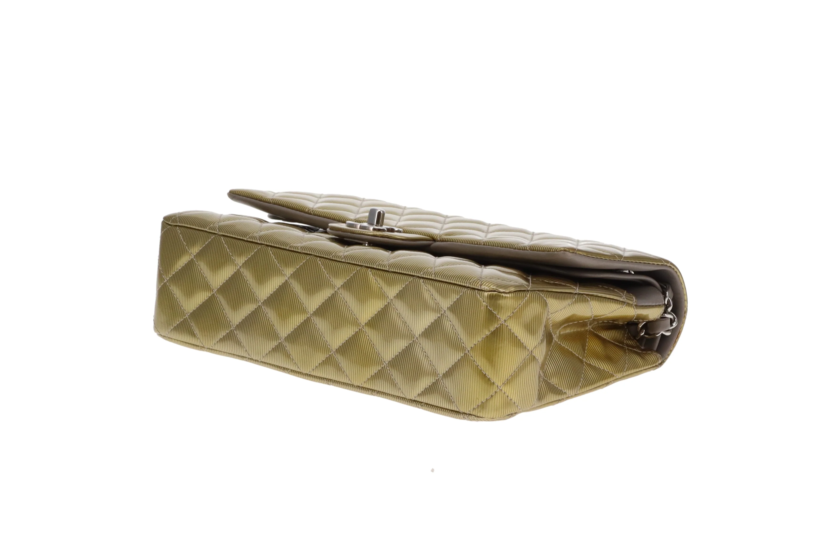 Chanel Classic Double Flap Bag Seasonal Gold Patent Leather SHW 2012 - Image 11