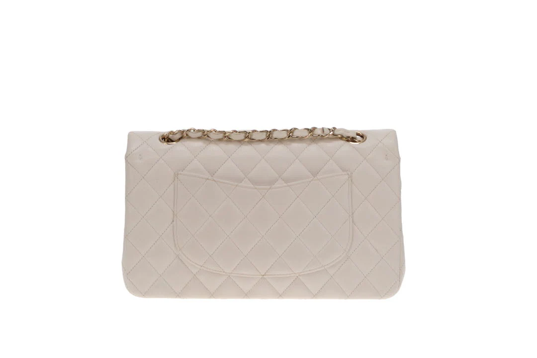 Chanel Classic Double Flap Caviar White Medium 2020 - Image 6