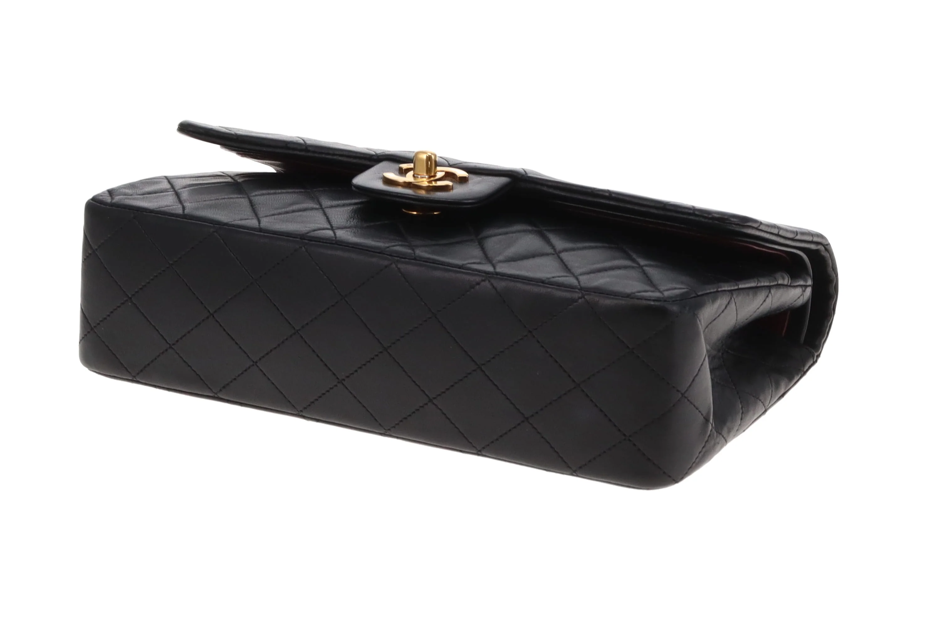 Chanel Classic Double Flap Medium Black Gold HW 91-94 - Image 12
