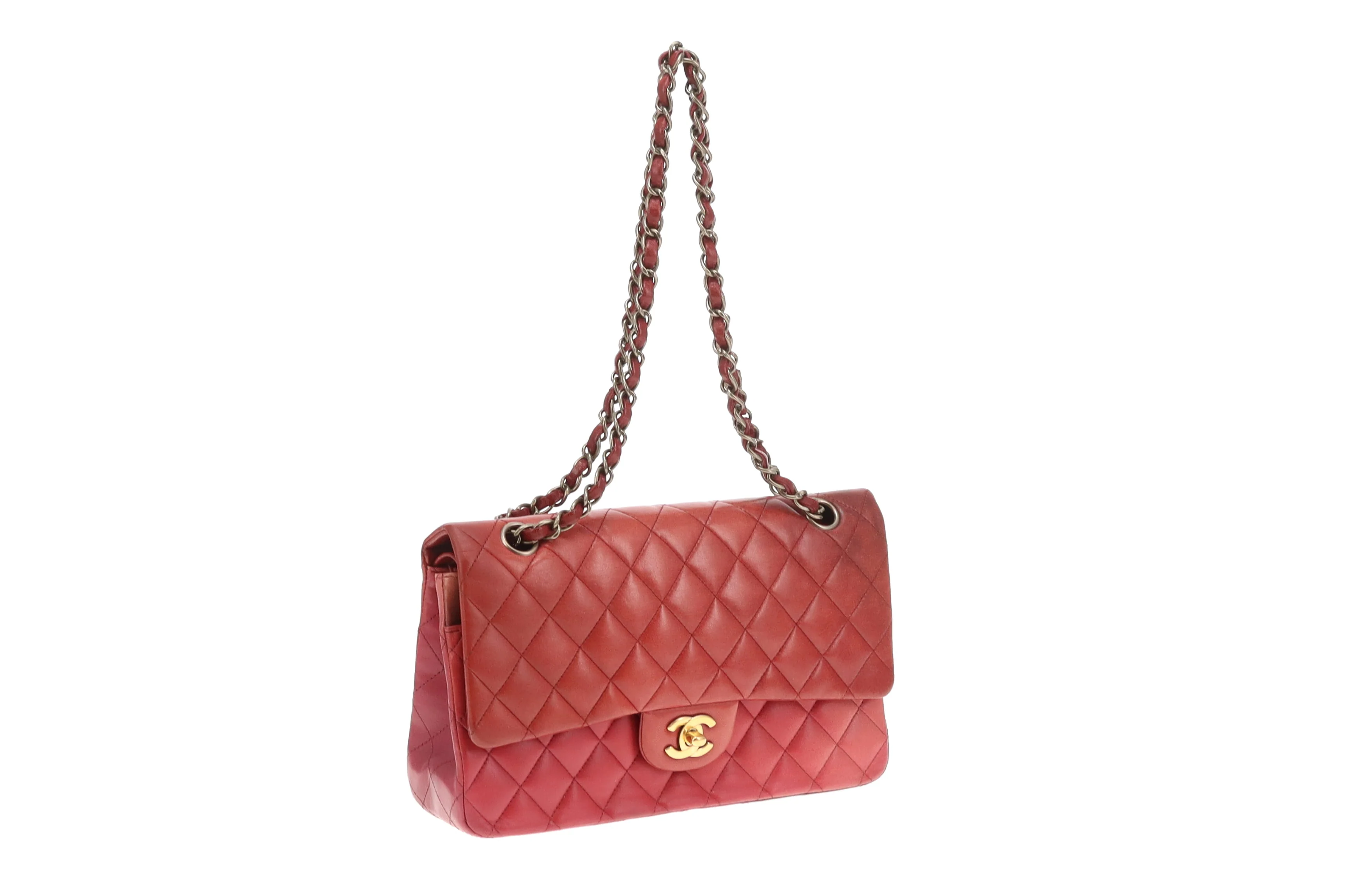 Chanel Classic Double Flap Medium Burgundy Tonal Ombre 2009/10 - Image 10