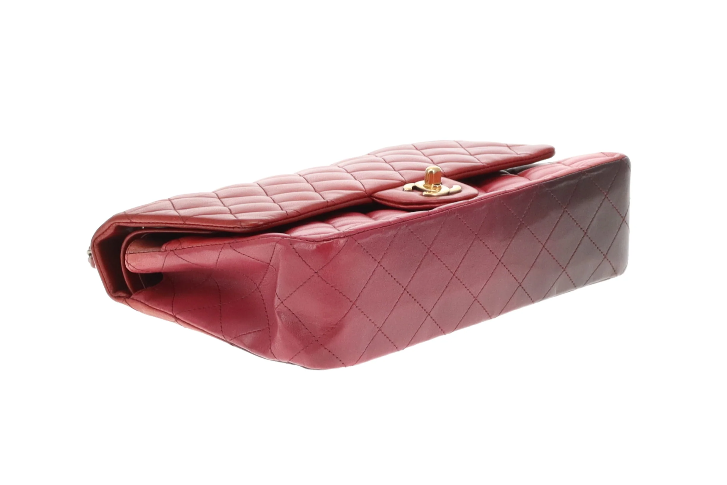 Chanel Classic Double Flap Medium Burgundy Tonal Ombre 2009/10 - Image 12