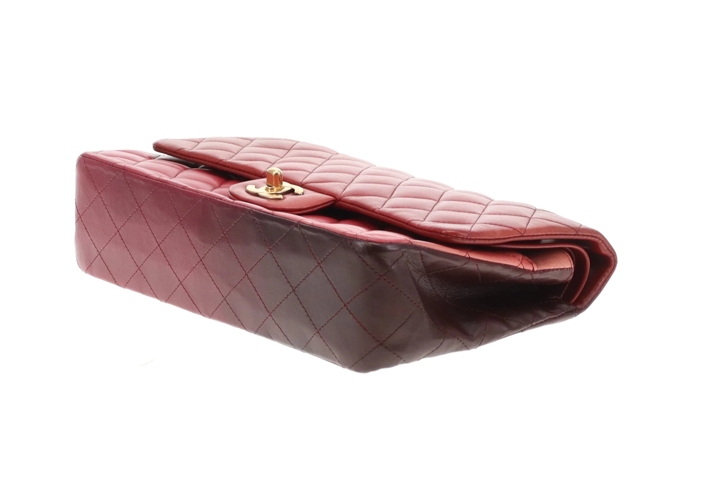 Chanel Classic Double Flap Medium Burgundy Tonal Ombre 2009/10 - Image 13