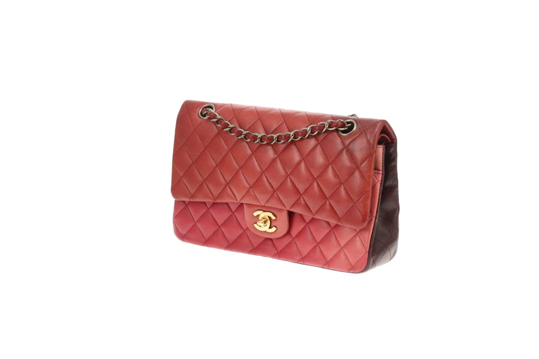 Chanel Classic Double Flap Medium Burgundy Tonal Ombre 2009/10 - Image 14