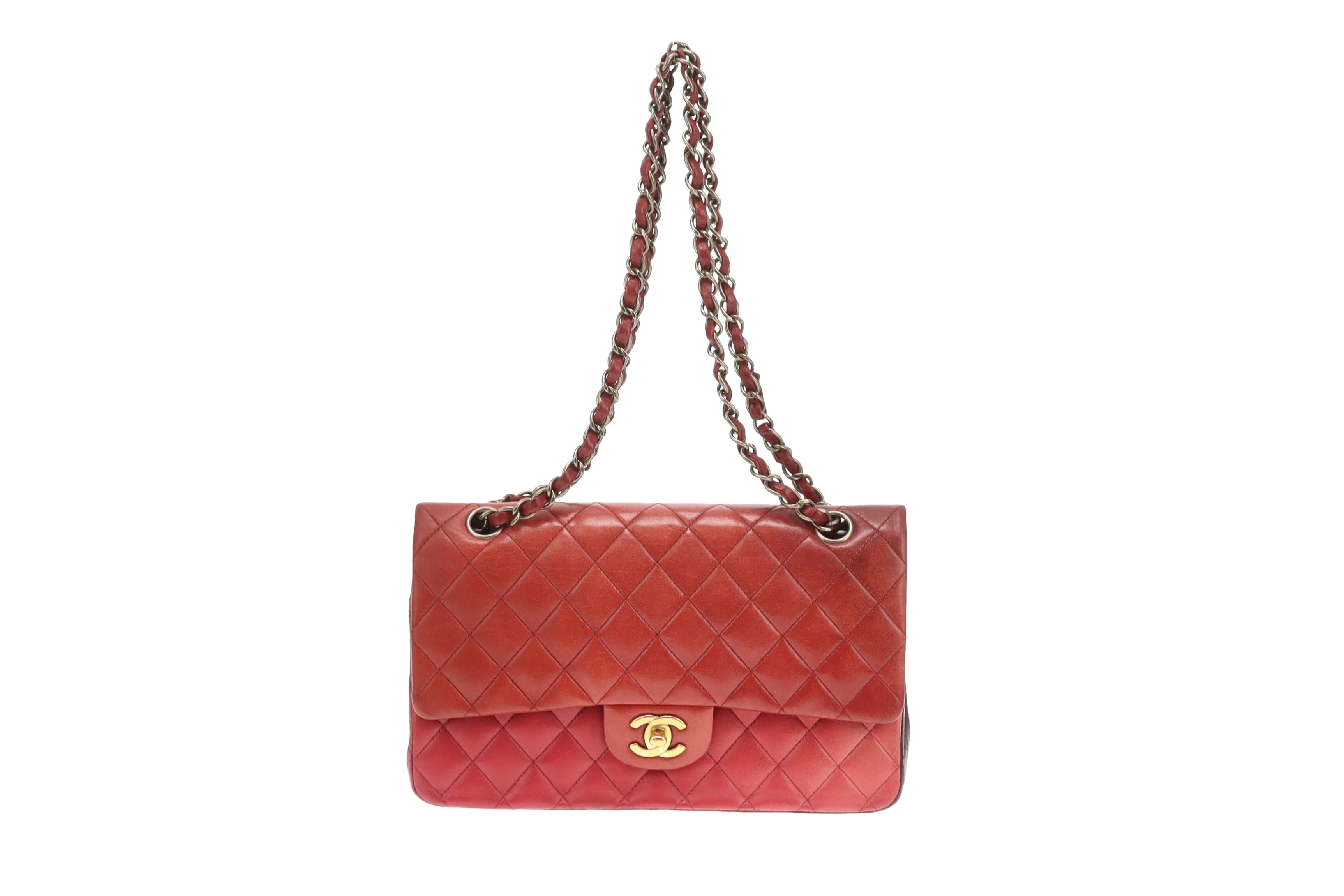 Chanel Classic Double Flap Medium Burgundy Tonal Ombre 2009/10 - Image 4