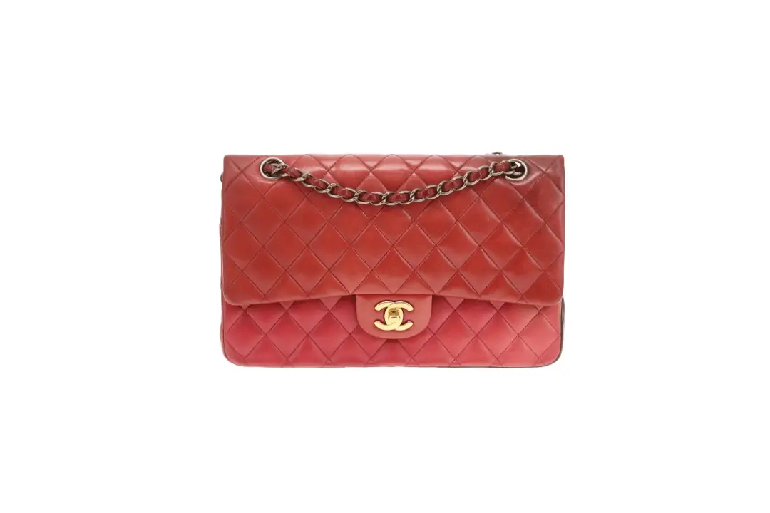 Chanel Classic Double Flap Medium Burgundy Tonal Ombre 2009/10 - Image 5