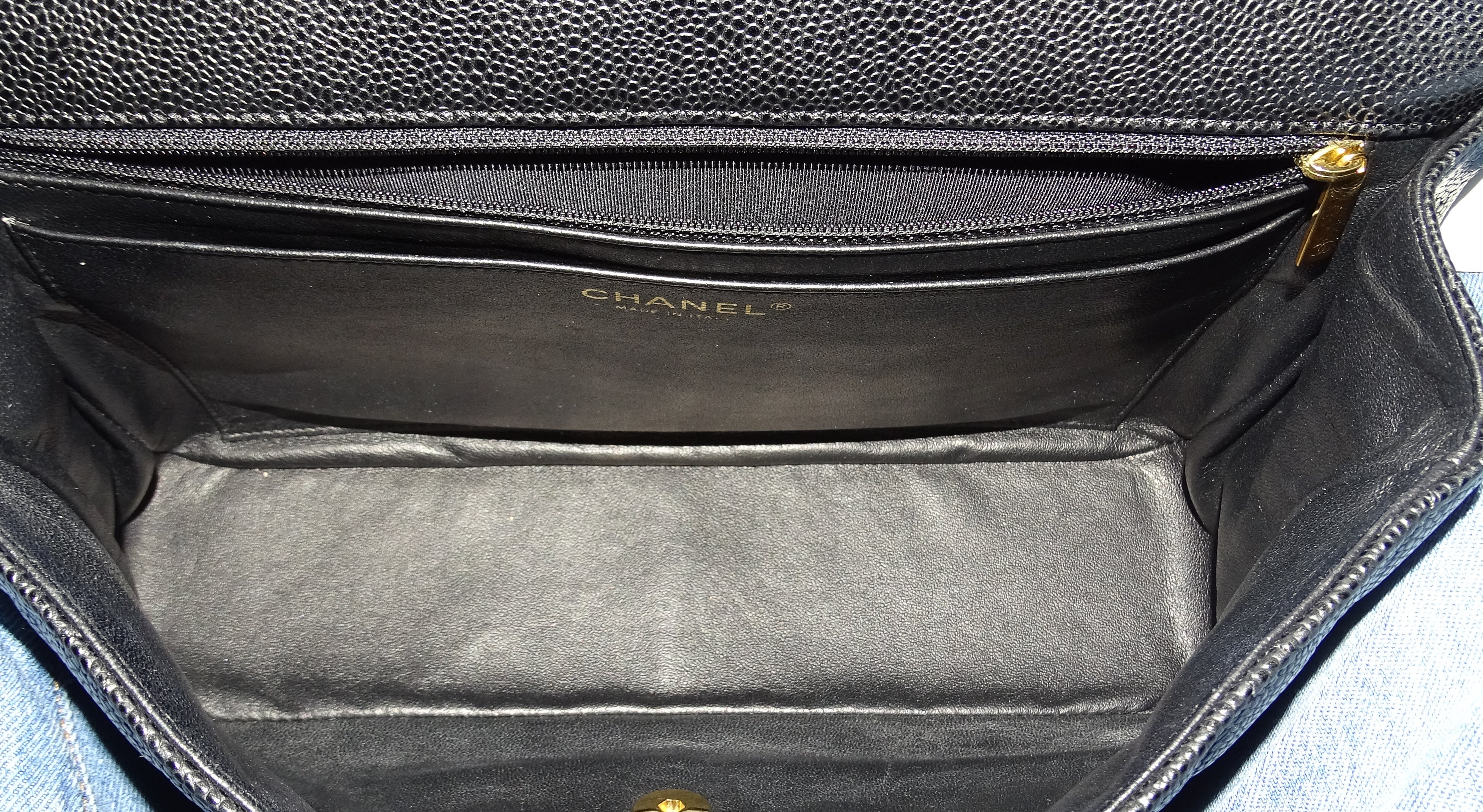 Chanel Classic Jumbo Single Flap Black Caviar GHW 2009/10 - Image 8