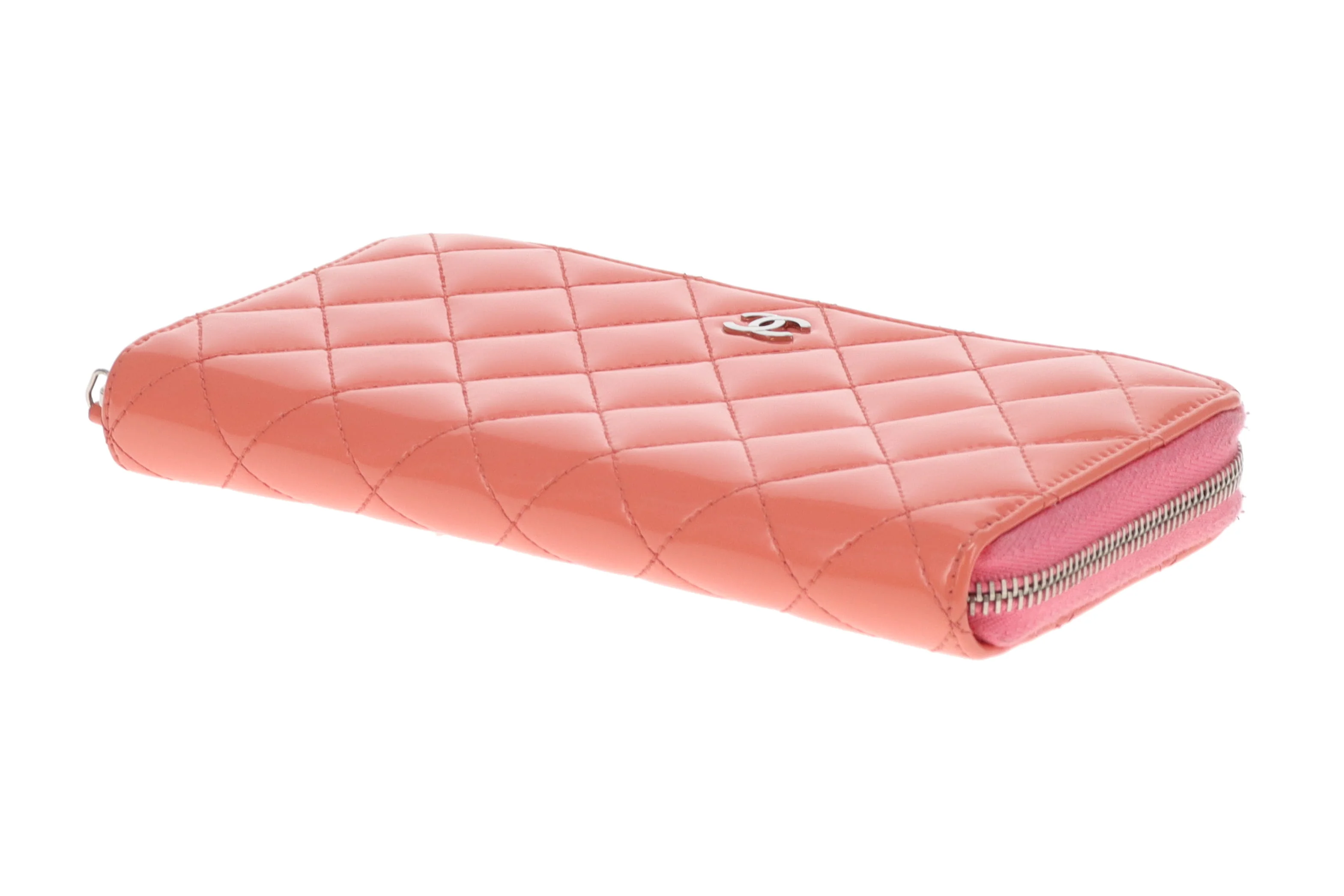 Chanel Classic Zipped wallet Long Patent Coral 2015/16 - Image 7