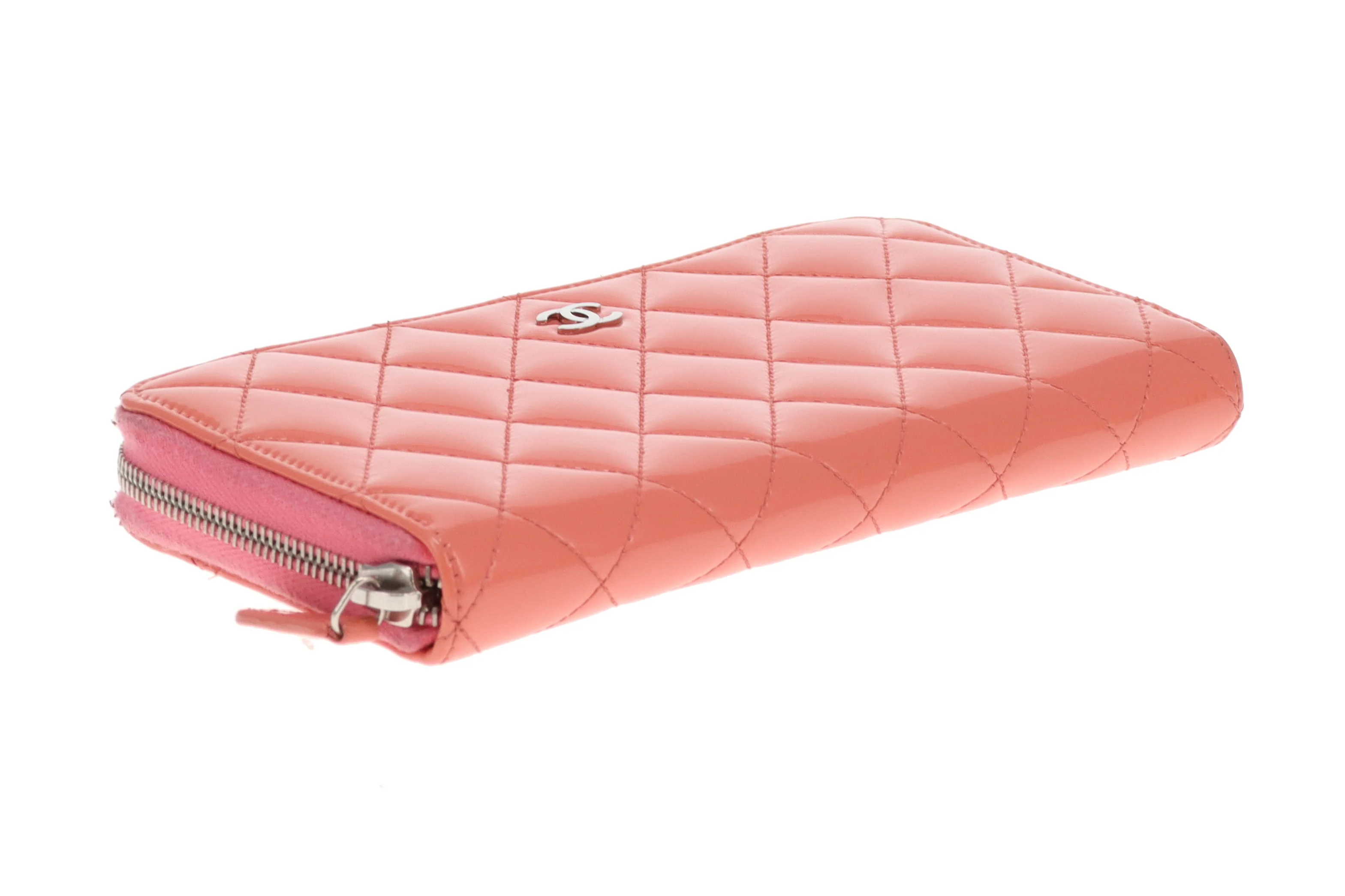 Chanel Classic Zipped wallet Long Patent Coral 2015/16 - Image 8